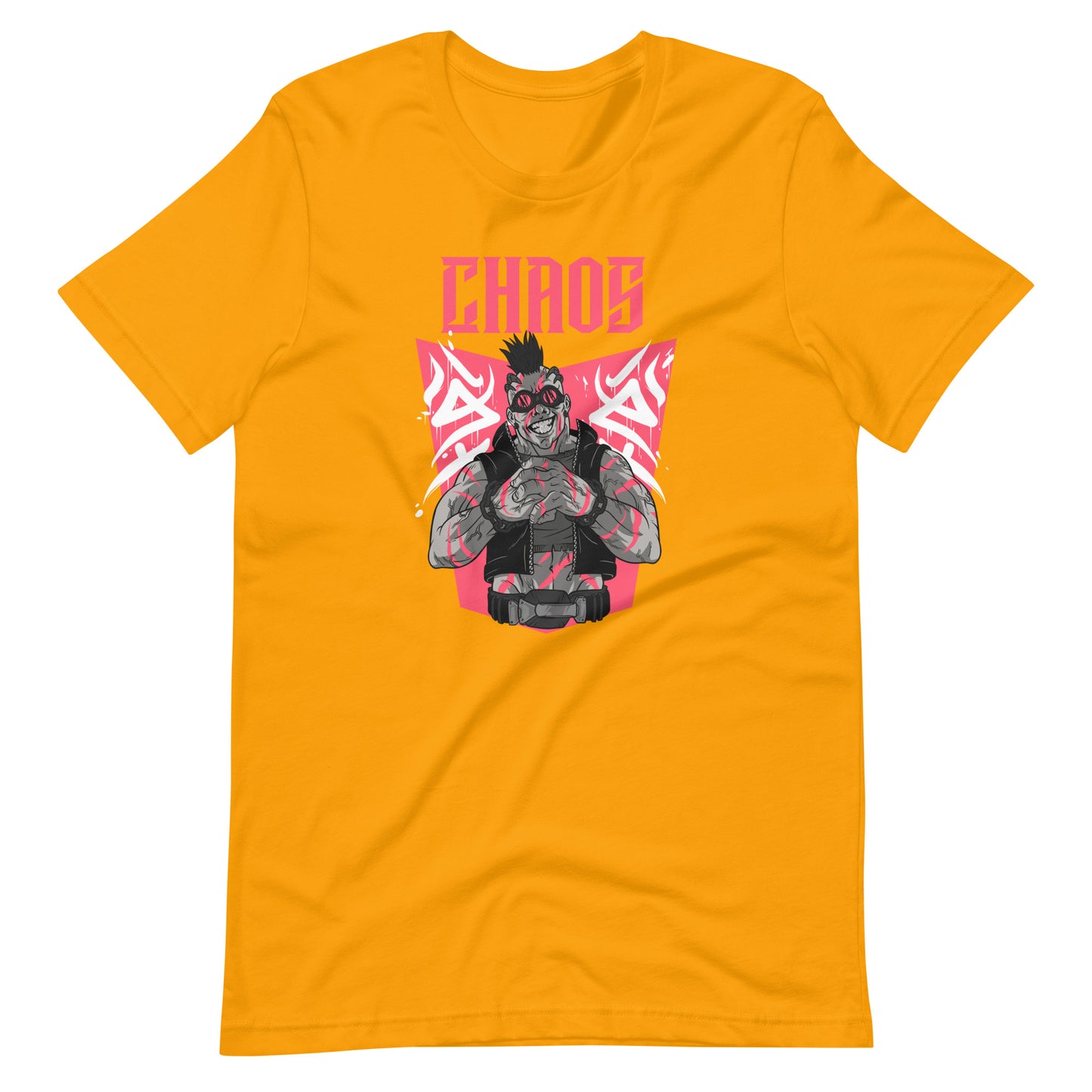 Printagon - Chaos Pink - Unisex T-shirt - Gold / S