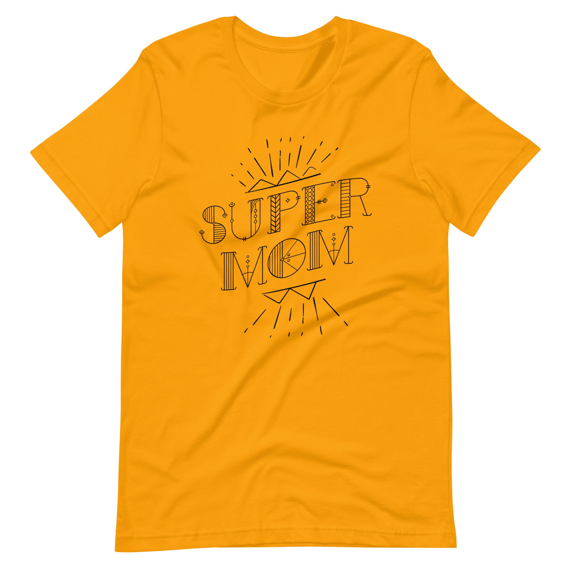 Super Mom 002 - T-shirt - Gold / S Printagon