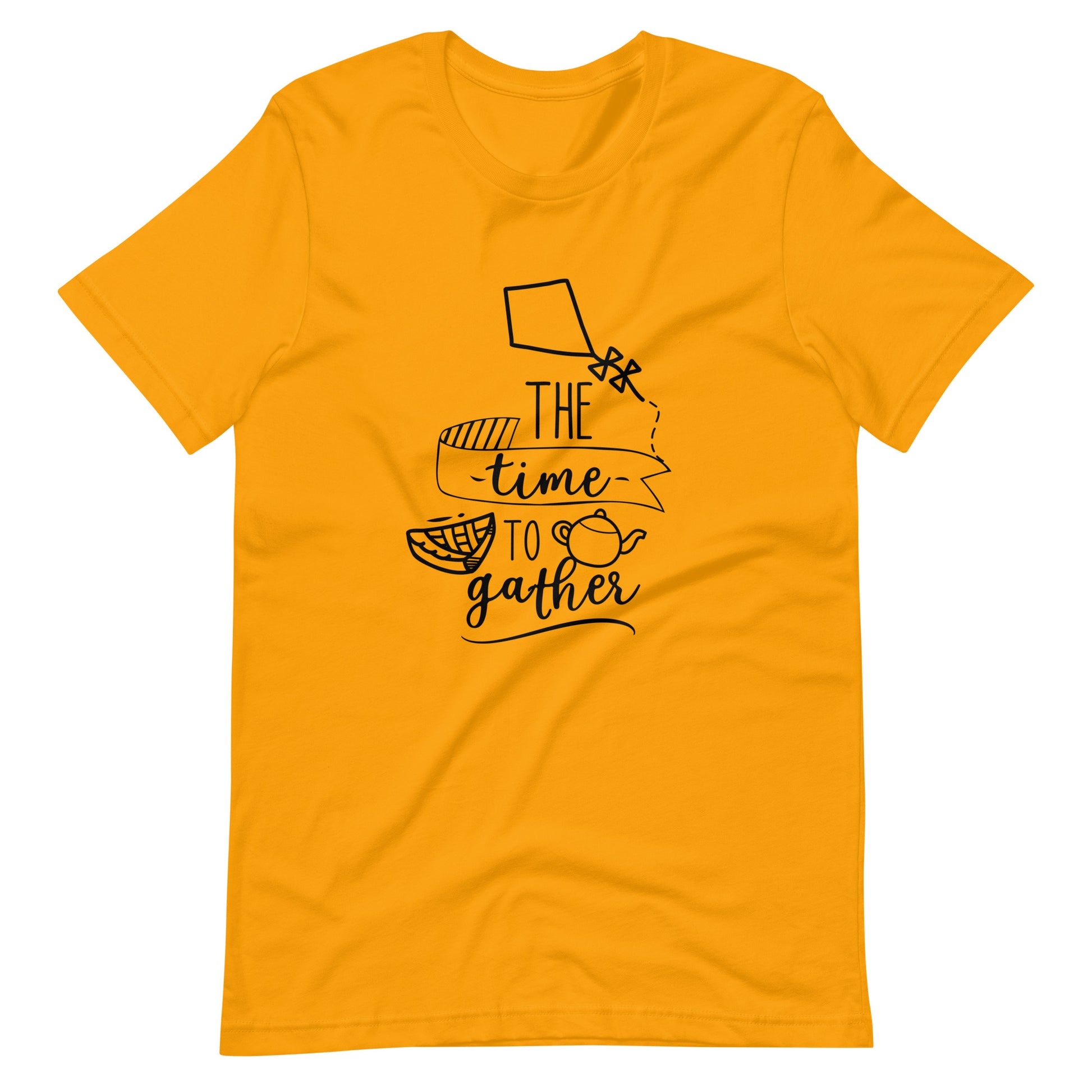 The Time To Gather - Unisex T-shirt - Gold / S Printagon