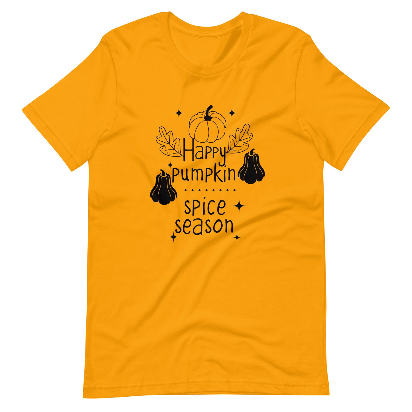 Printagon - Happy Pumpkin Spice Season - Unisex T-shirt - Gold / S