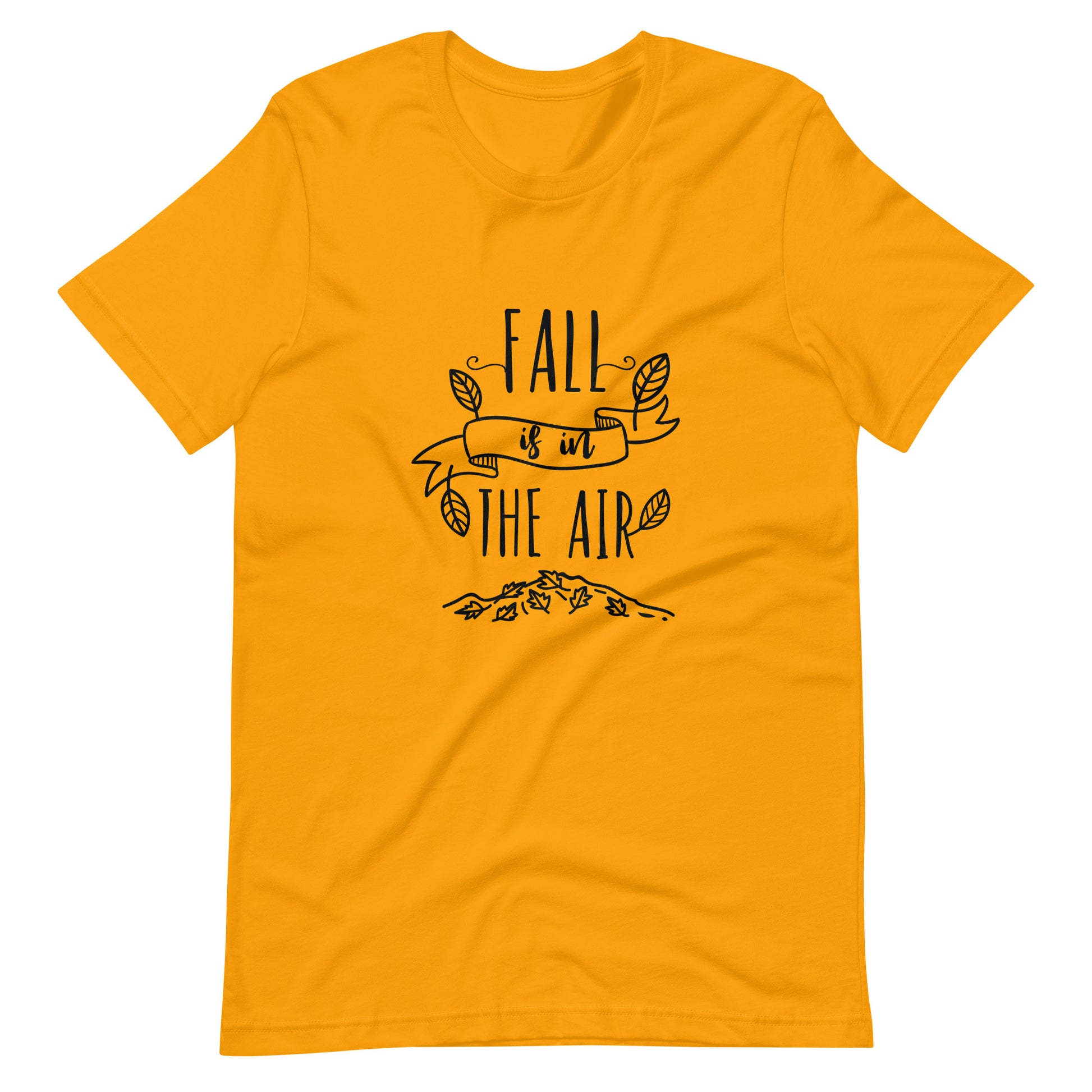 Printagon - Fall Is In The Air - Unisex T-shirt - Gold / S