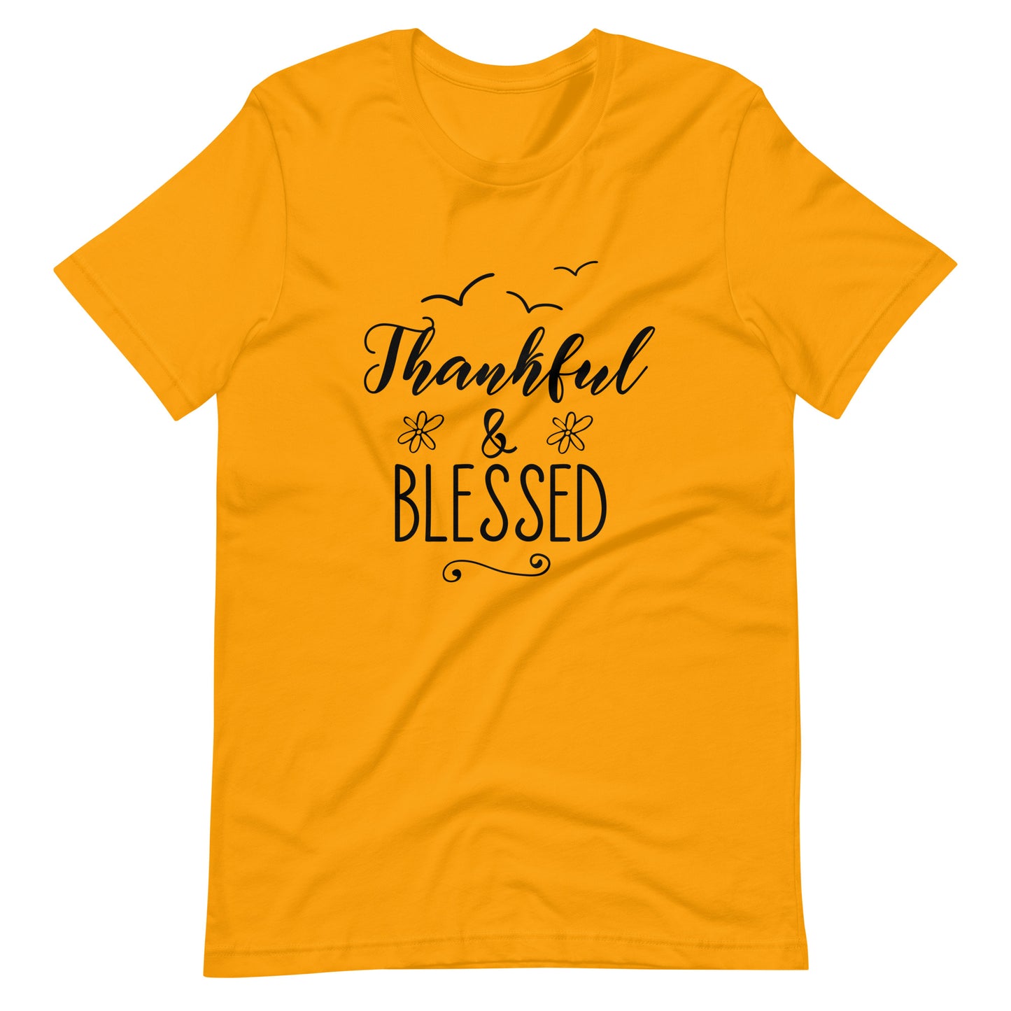 Thankful & Blessed 004 - Unisex T-shirt - Gold / S Printagon