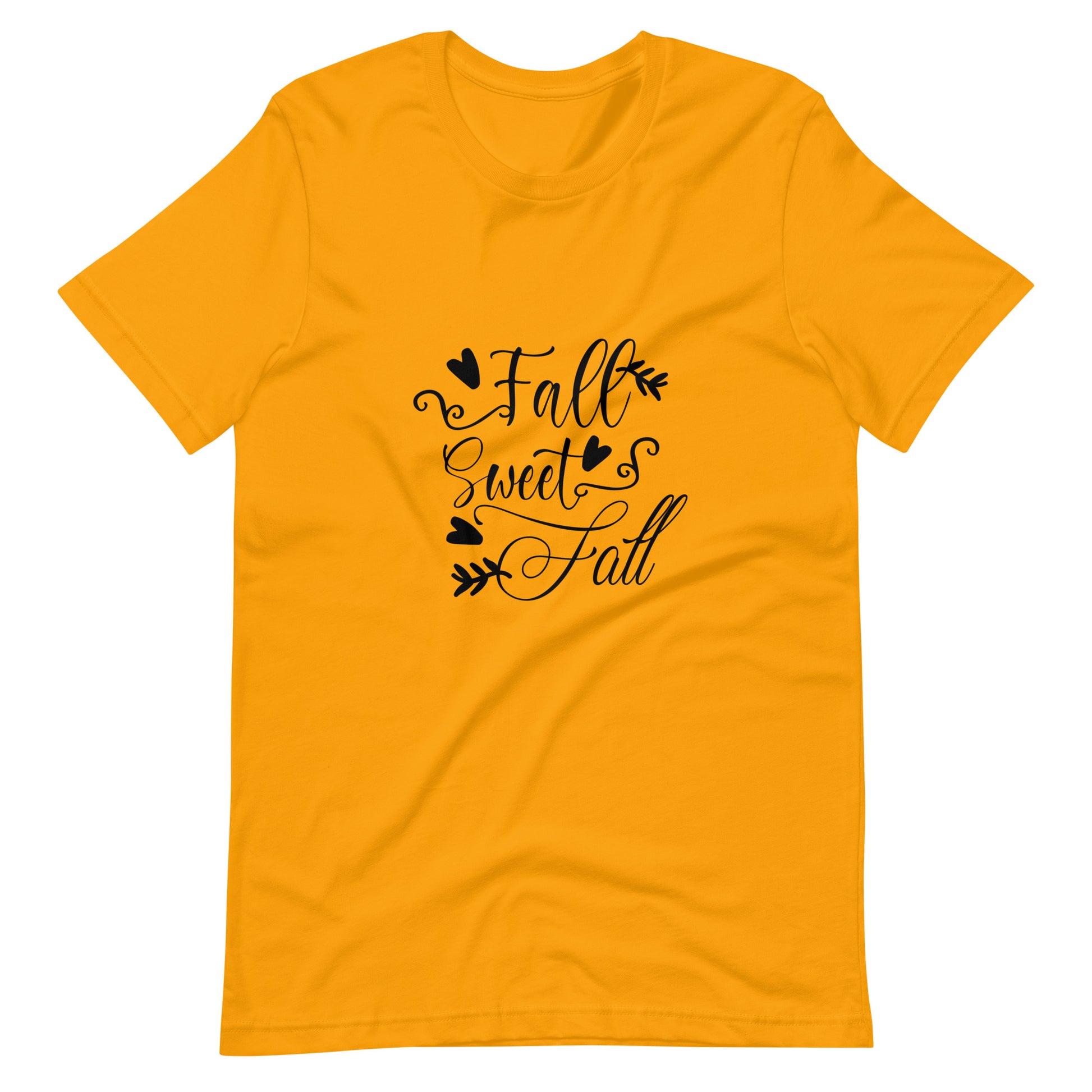 Printagon - Fall Sweet Fall - Unisex T-shirt - Gold / S