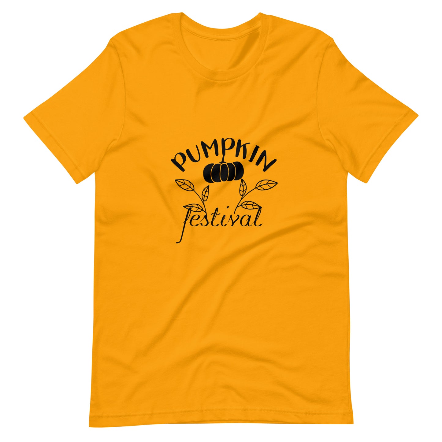 Pumpkin Festival - Unisex T-shirt - Gold / S Printagon