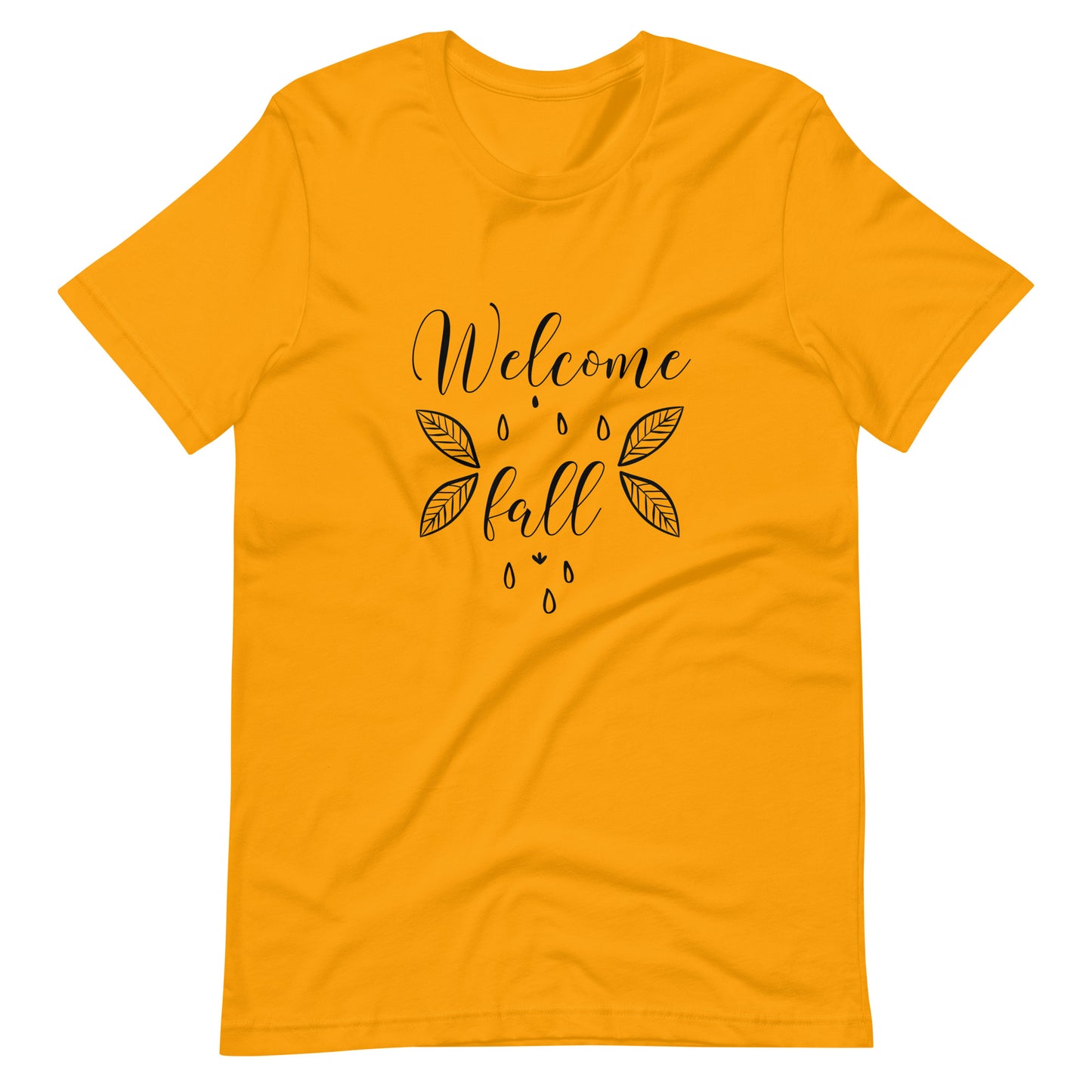 Welcome Fall 002 - Unisex T-shirt - Gold / S Printagon