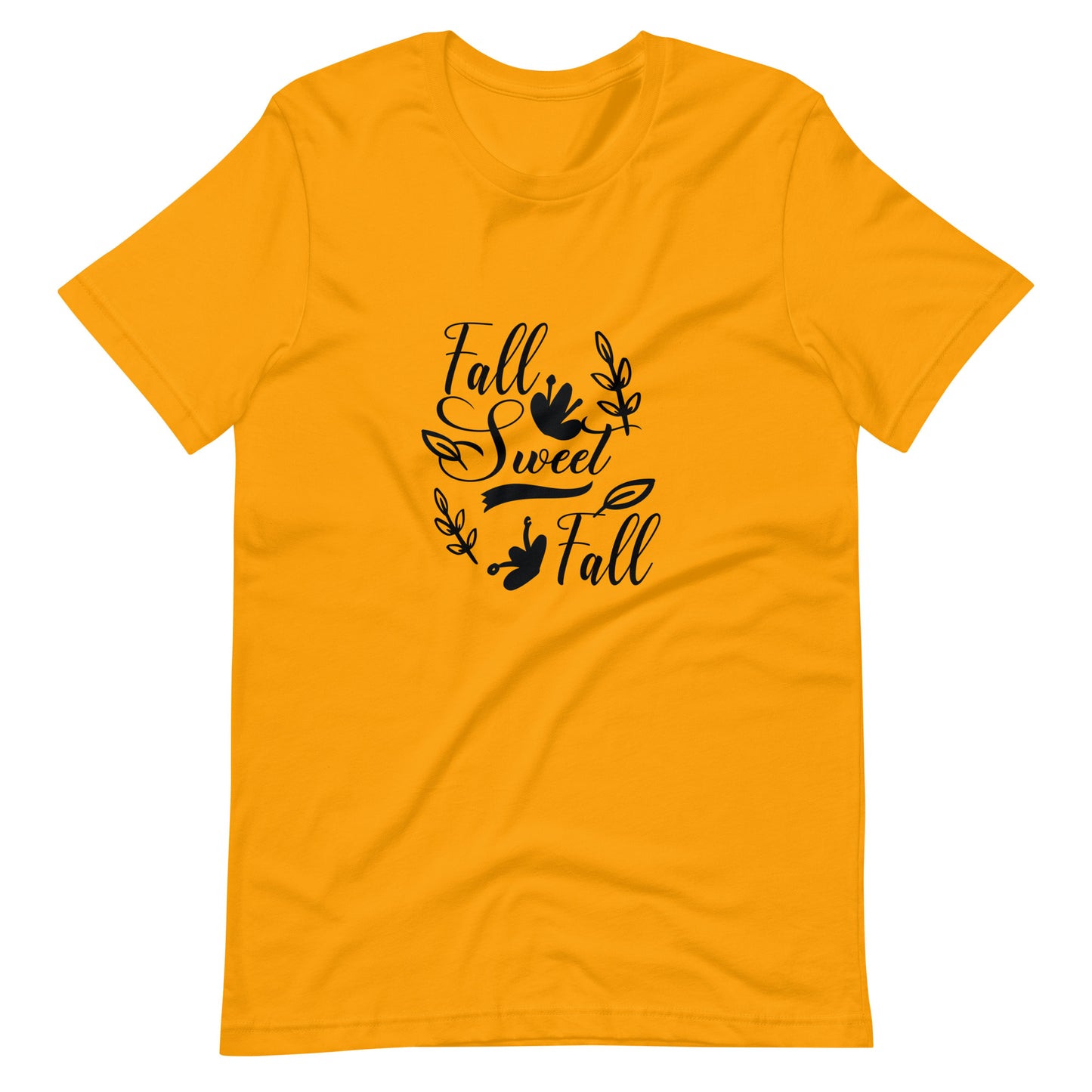 Printagon - Fall Sweet Fall - Unisex T-shirt - Gold / S