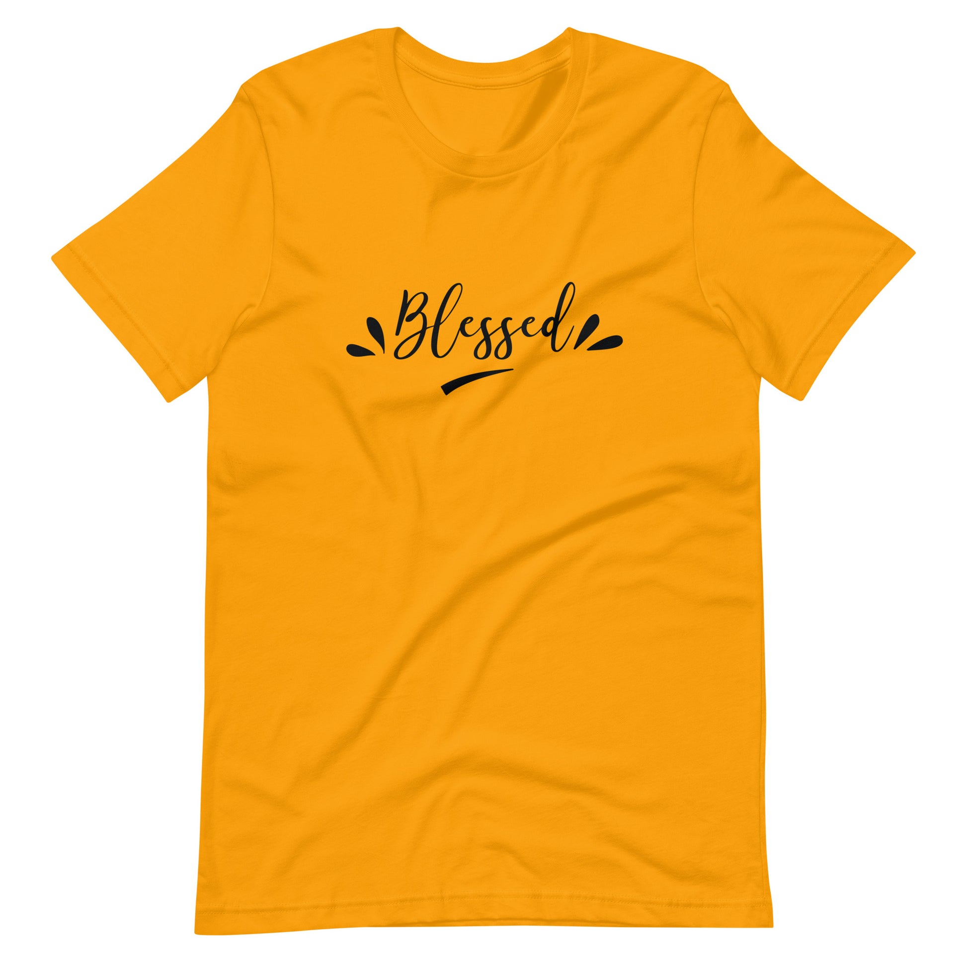 Printagon - Blessed - Unisex T-shirt - Gold / S