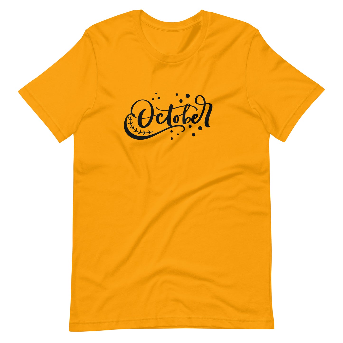 October - Unisex T-shirt - Gold / S Printagon