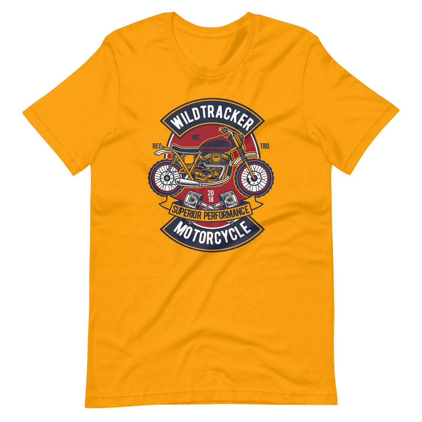 Wild Tracker Motorcycle - T-shirt - Gold / S Printagon