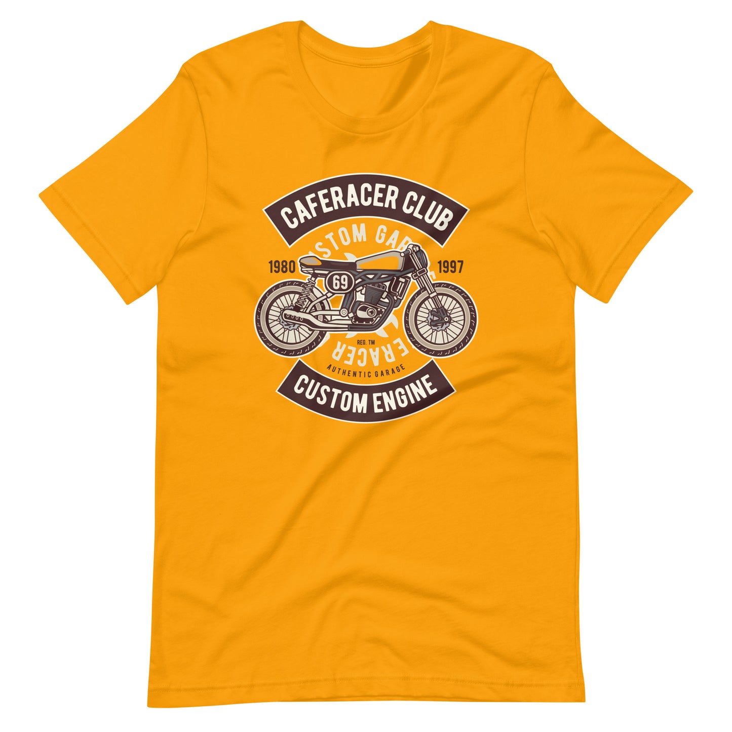 Printagon - Caferacer Classic 002 - T-shirt - Gold / S