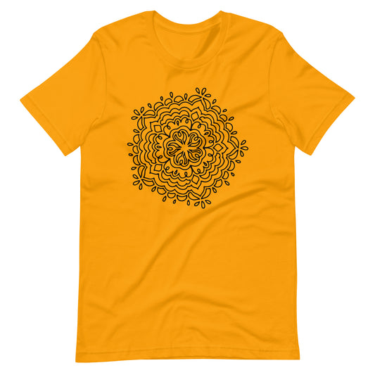 Printagon - Mandala 137 - T-shirt - Gold / S