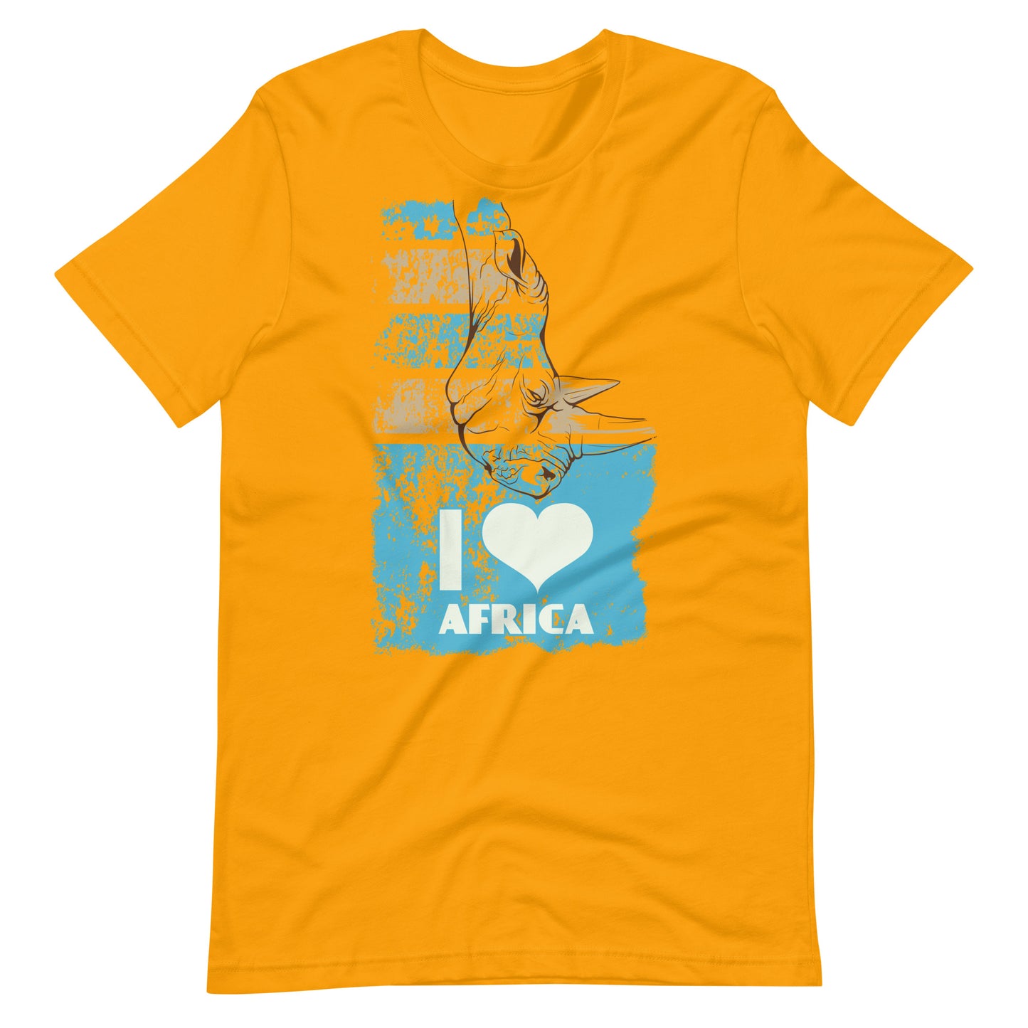 Printagon - I Love Africa - T-shirt - Gold / S