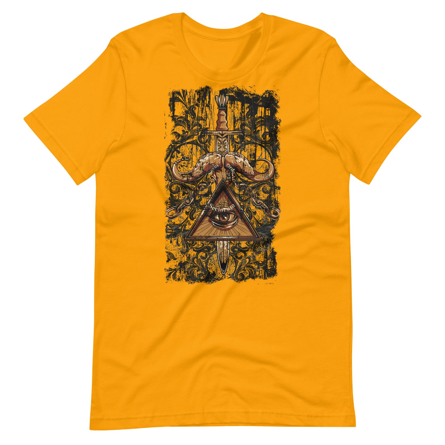 Printagon - Illuminati Sword - T-shirt - Gold / S