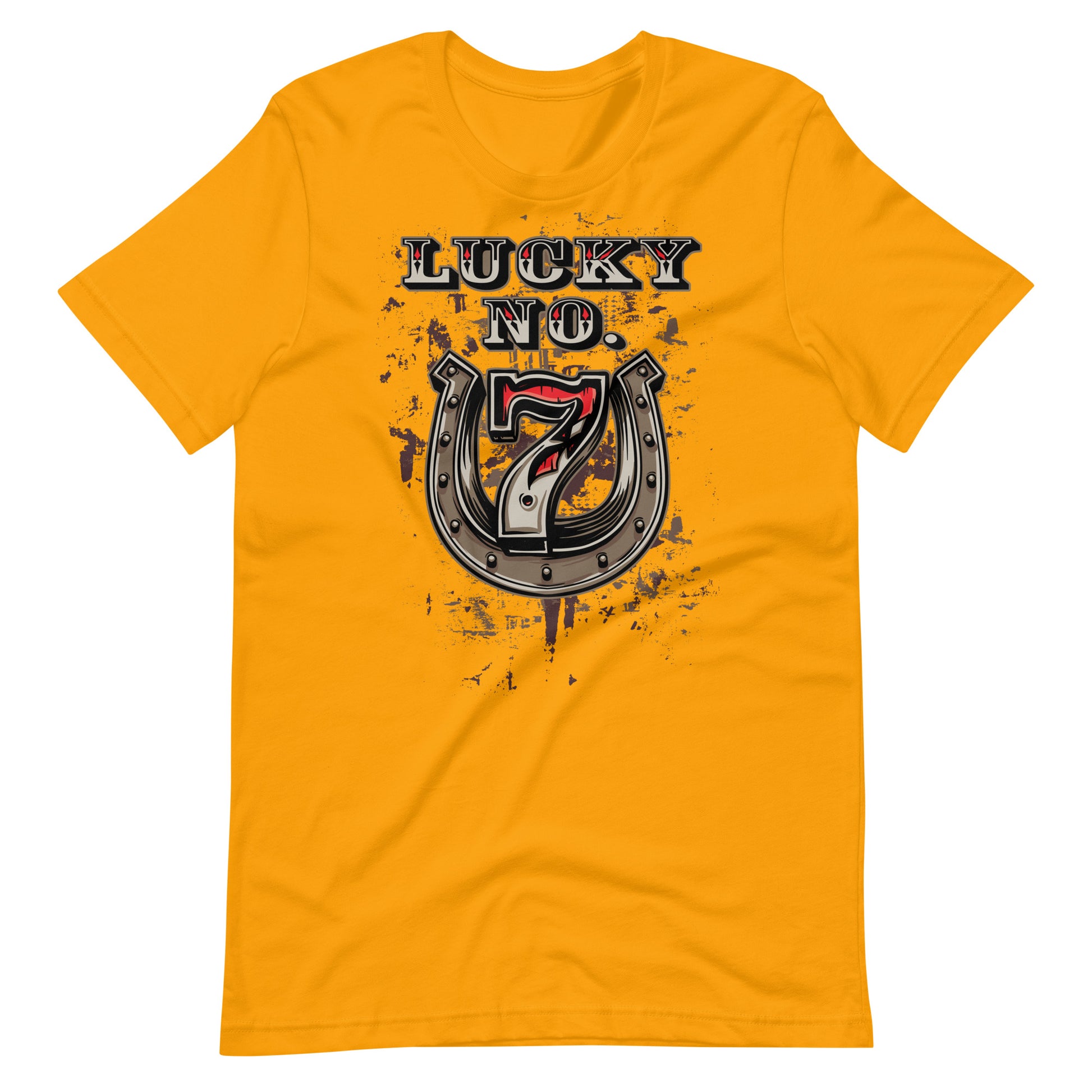 Printagon - Lucky No. 7 - T-shirt - Gold / S