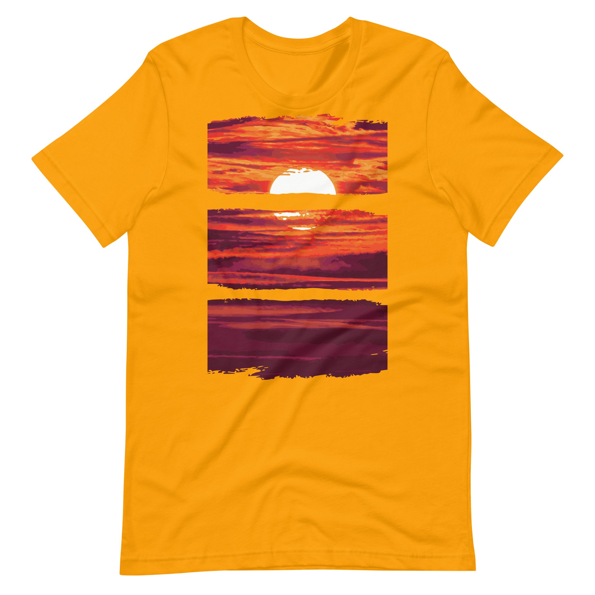 Printagon - Sun Set - T-shirt - Gold / S