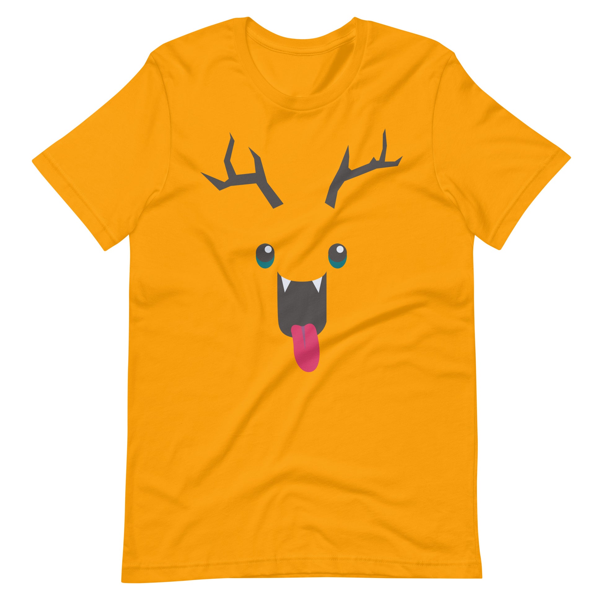 Printagon - Funny Deer - Unisex T-shirt - Gold / S