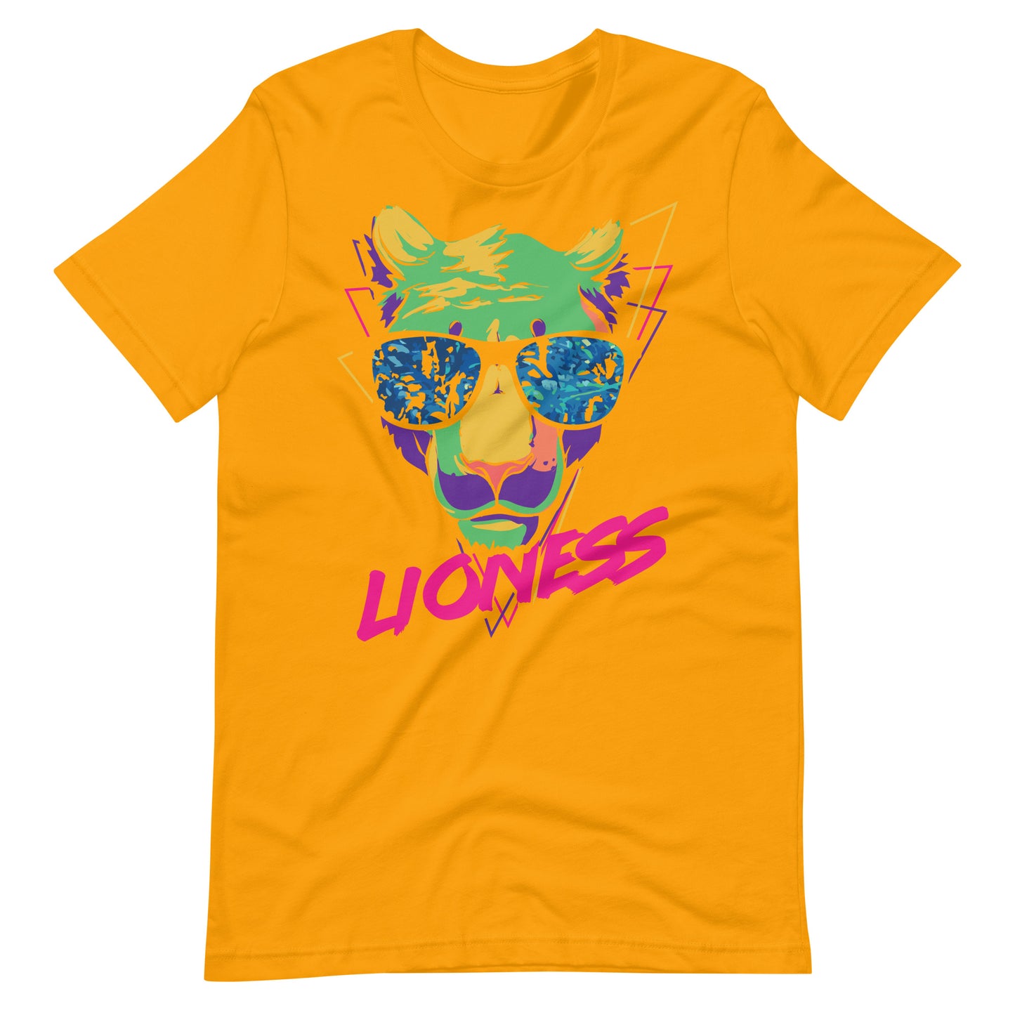 Printagon - Lioness - Unisex T-shirt - Gold / S