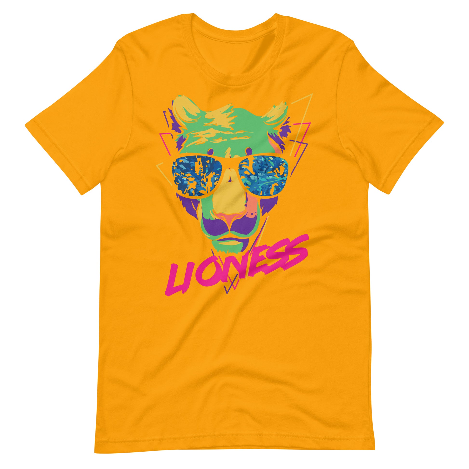 Printagon - Lioness - Unisex T-shirt - Gold / S