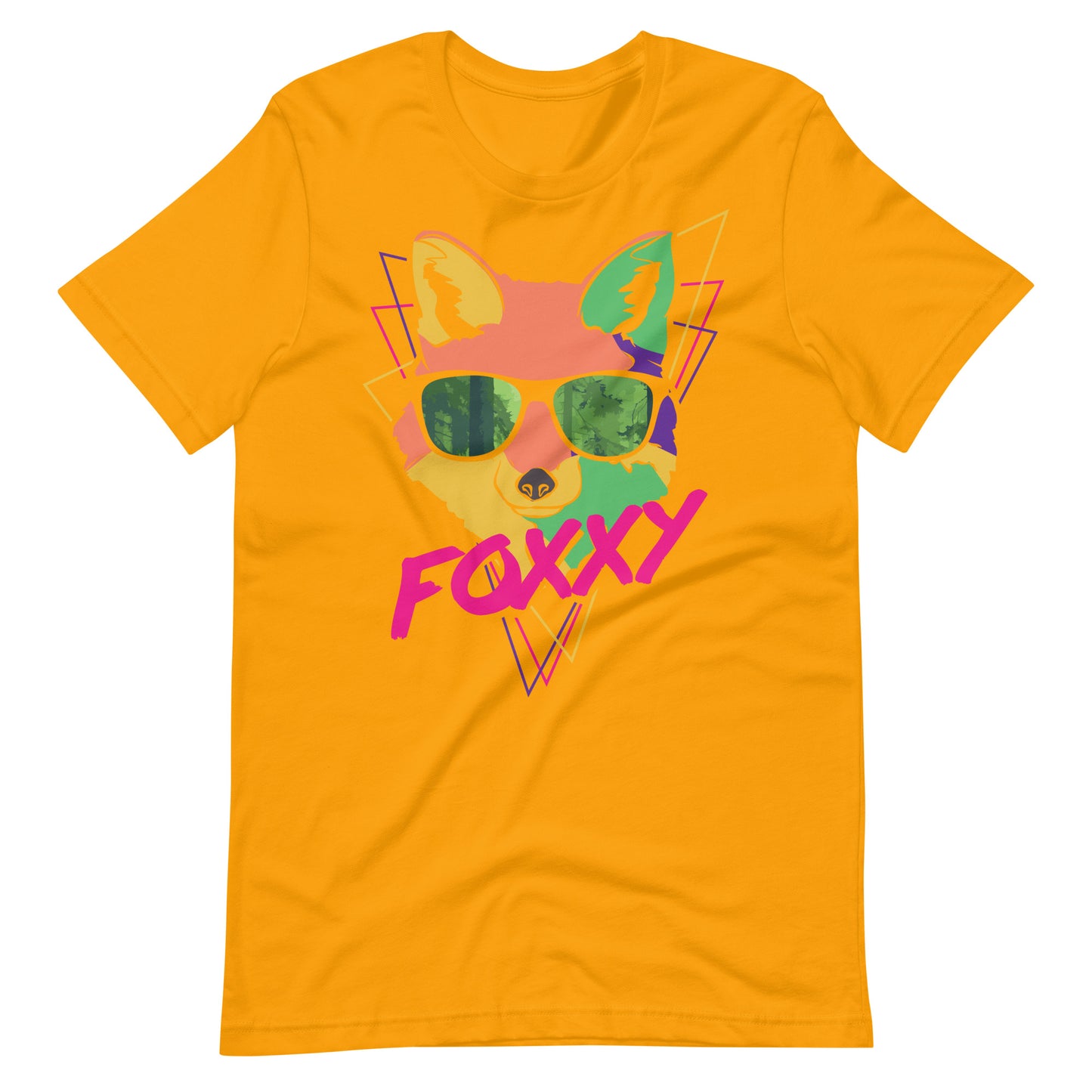 Printagon - Foxxy - Unisex T-shirt - Gold / S