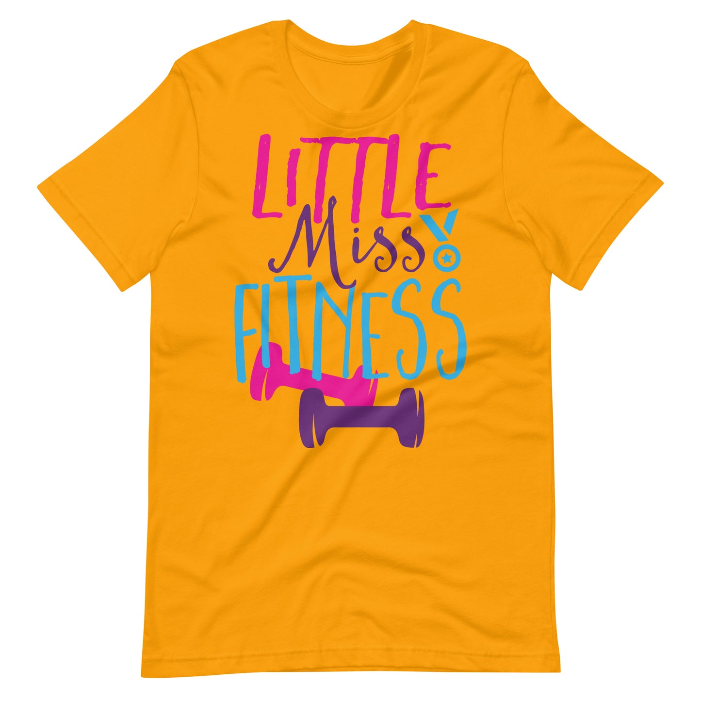 Printagon - Little Miss Fitness - T-shirt - Gold / S