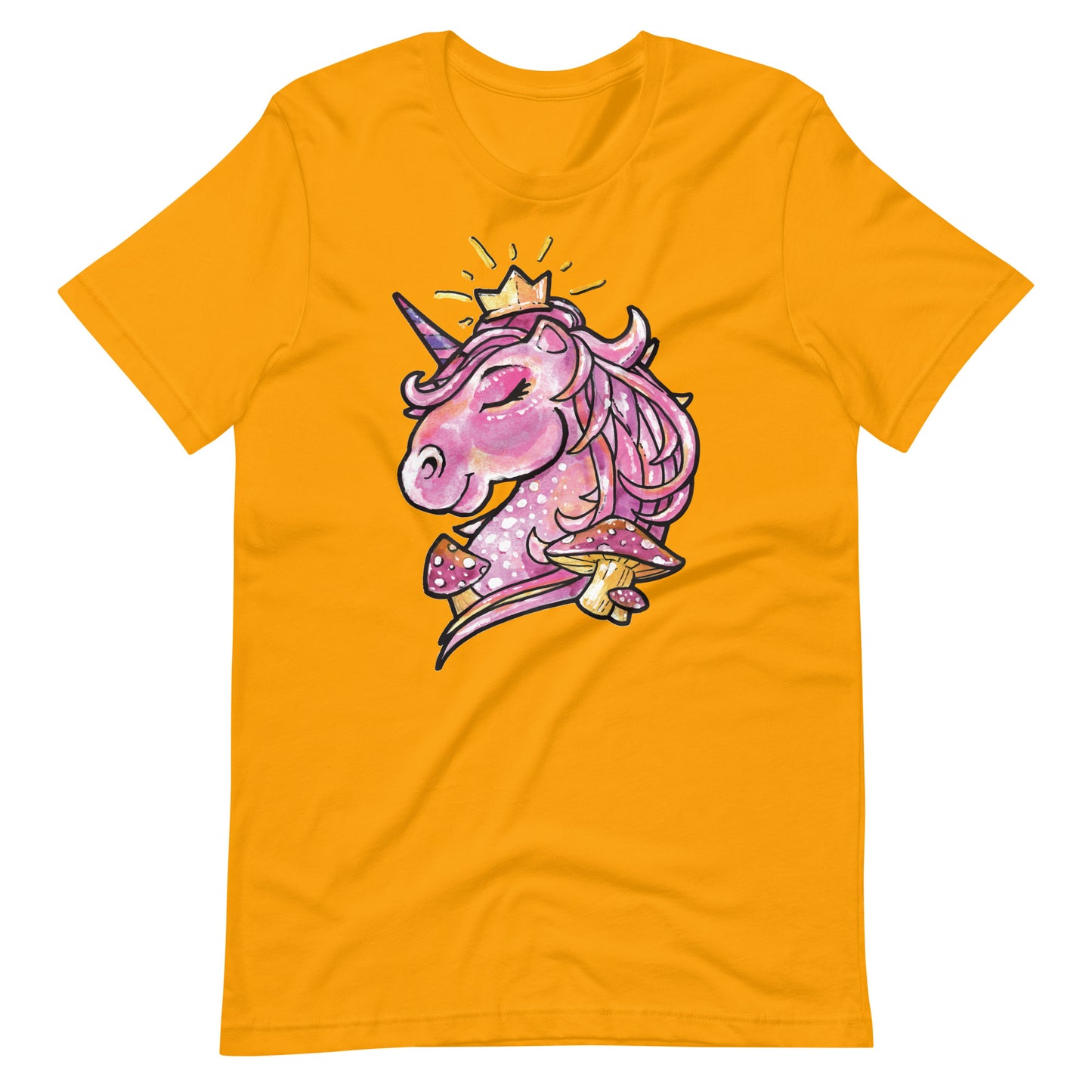 Printagon - Unicorn T-shirt - Gold / S