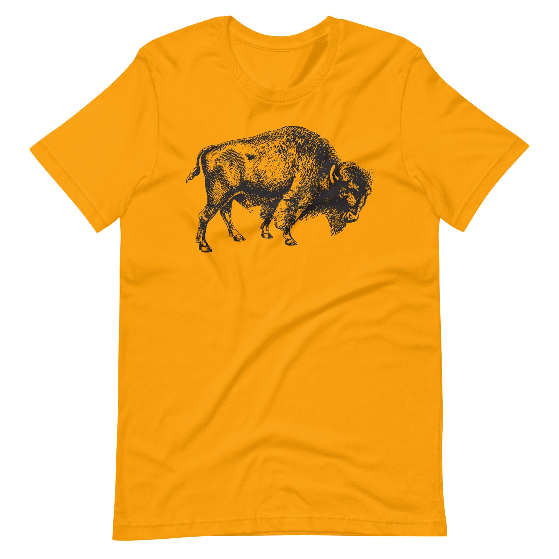 Printagon - Bull 002 - Unisex T-shirt - Gold / S