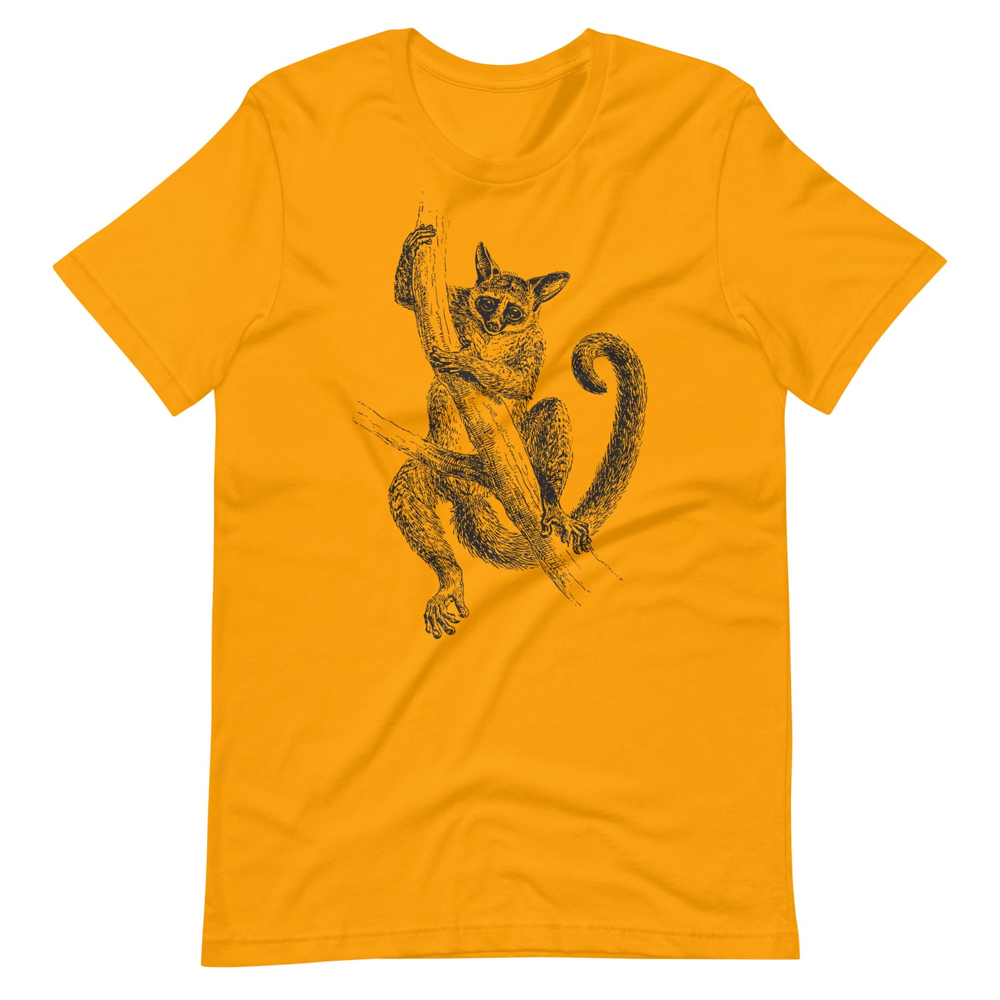 Printagon - Lemur - Unisex T-shirt - Gold / S