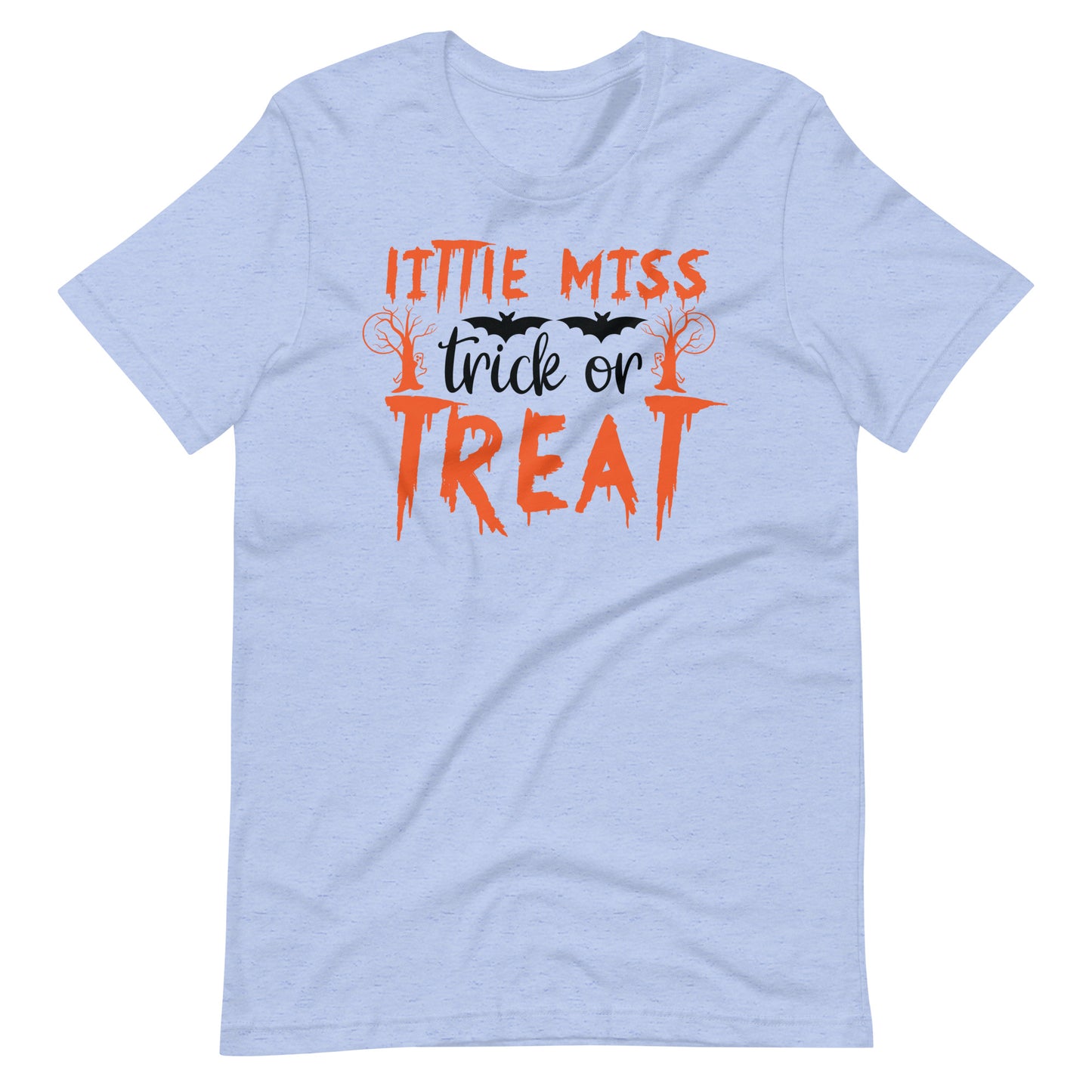 Printagon - Little Miss Trick or Treat - Unisex T-shirt - Heather Blue / S