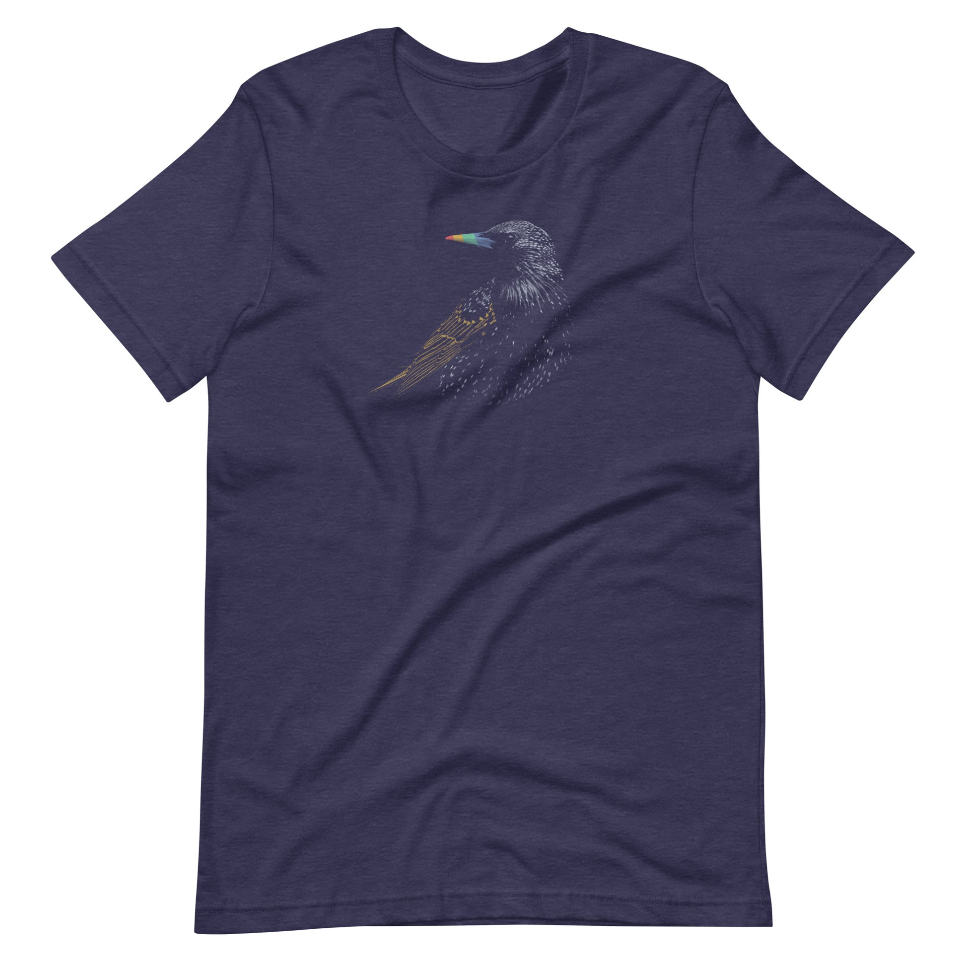 Printagon - Bird - Unisex T-shirt - Heather Midnight Navy / XS