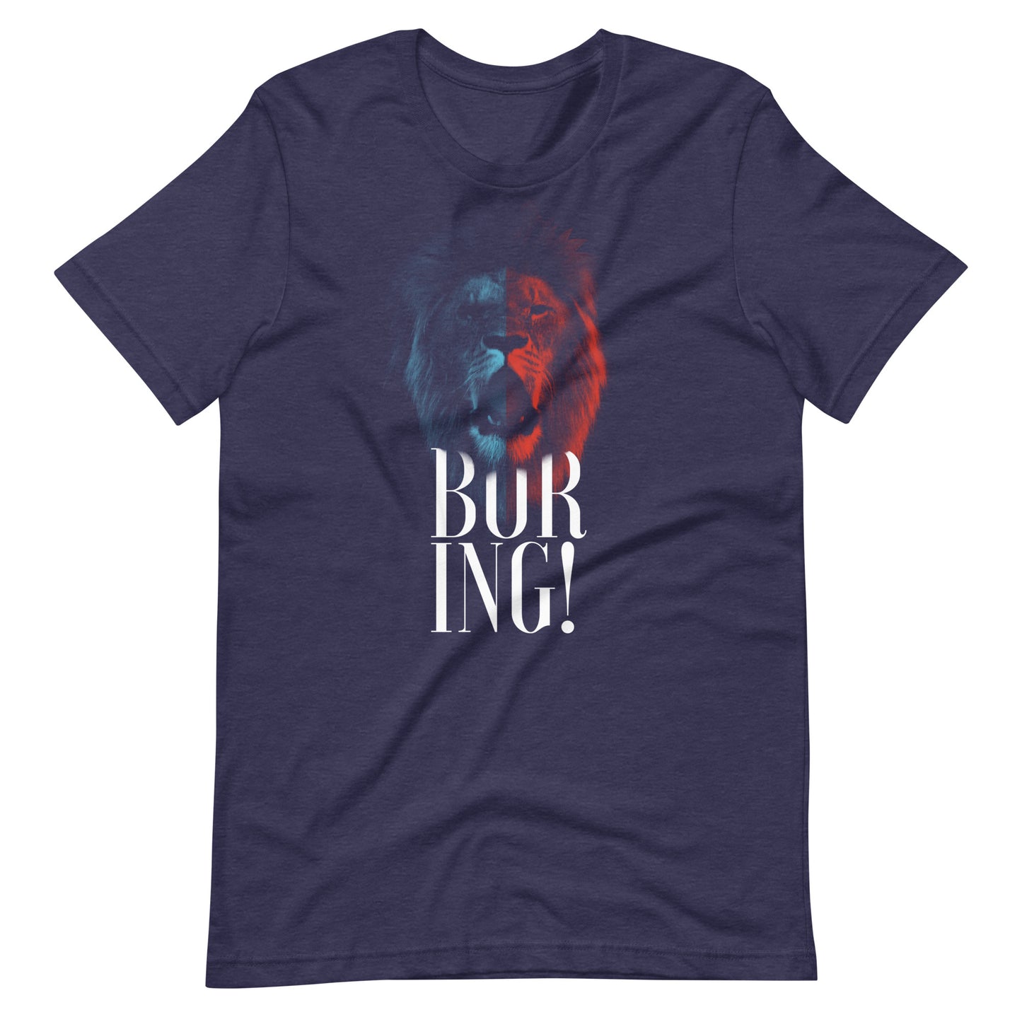 Printagon - Boring Tiger - Unisex T-shirt - Heather Midnight Navy / XS