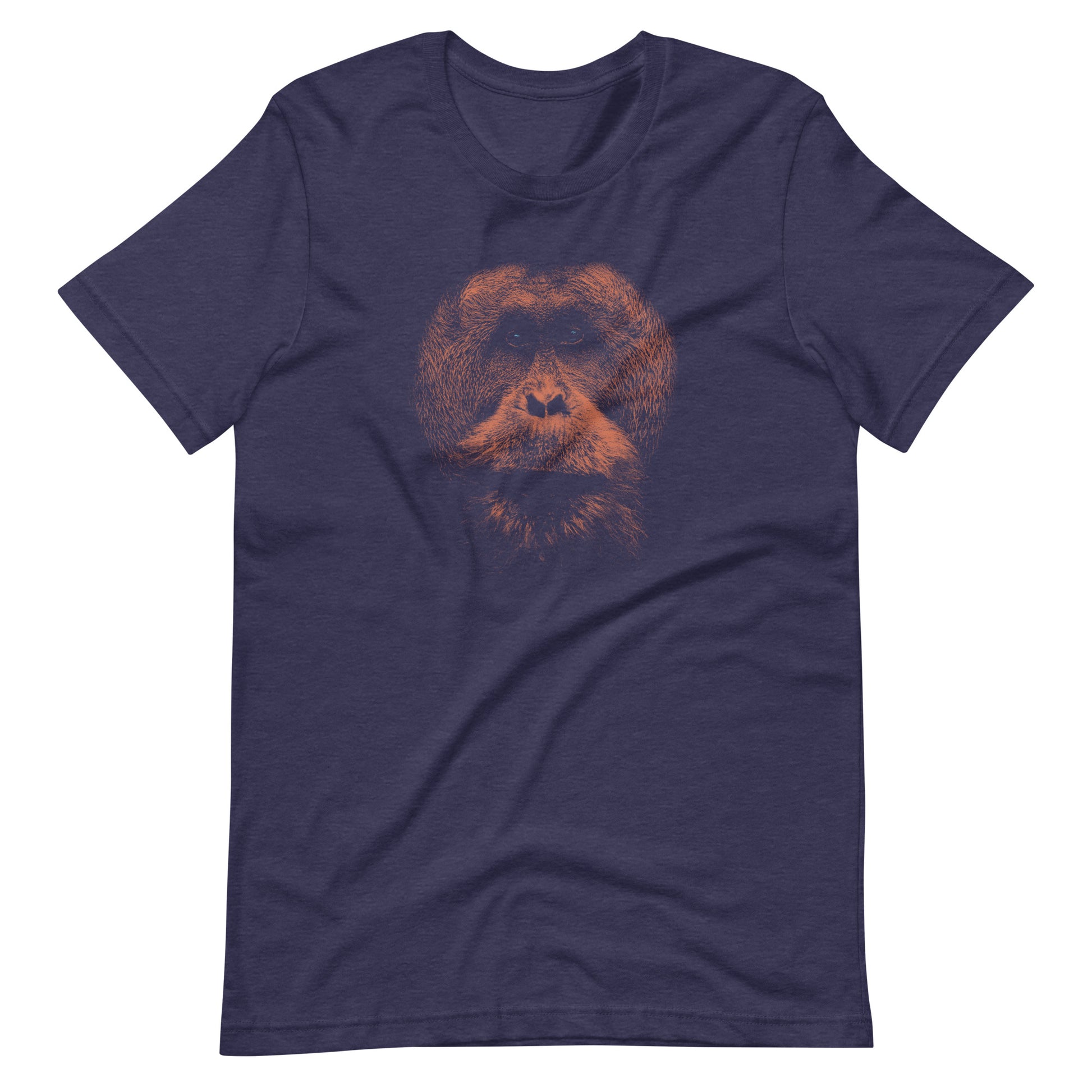 Printagon - Chimpanzee - Unisex T-shirt - Heather Midnight Navy / XS