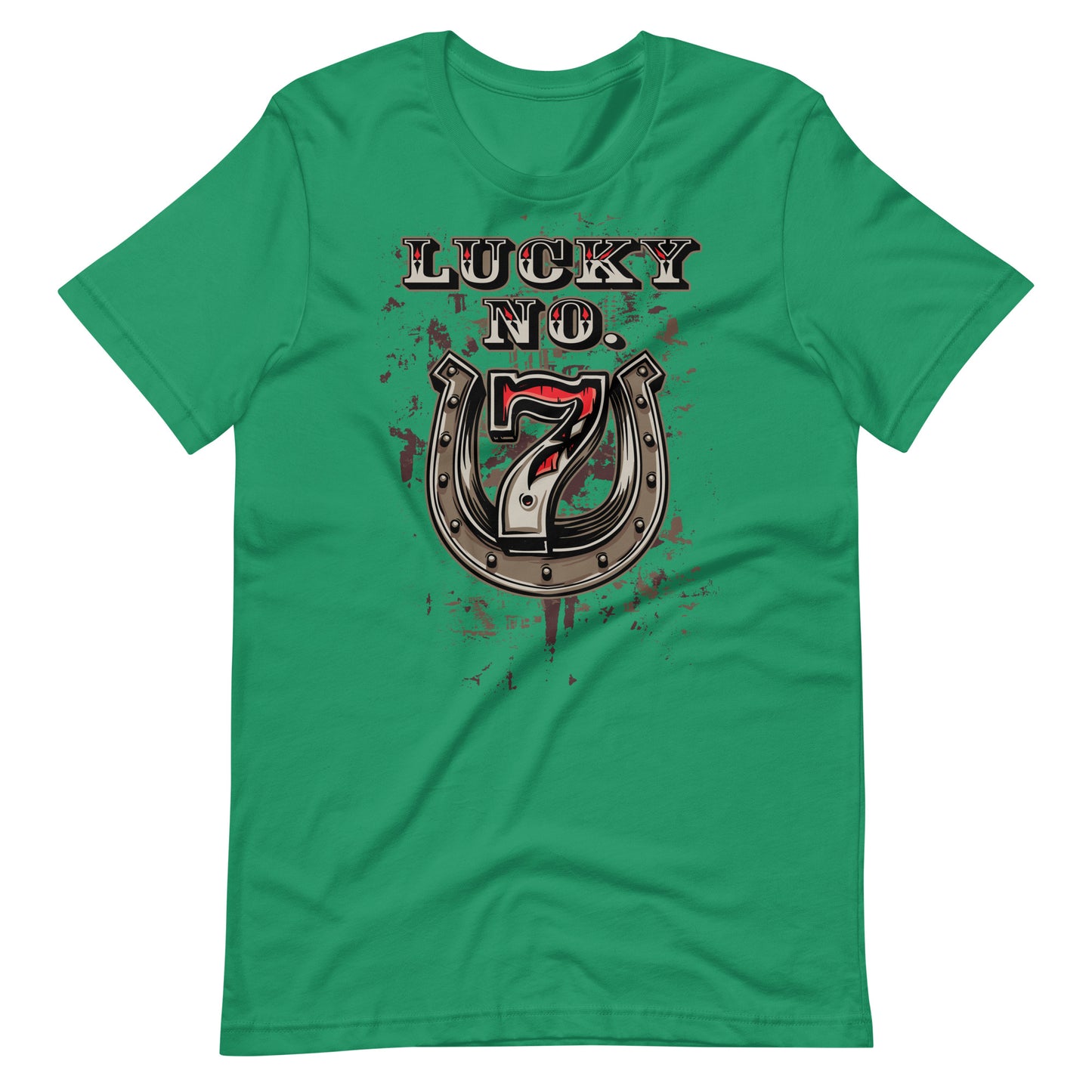 Printagon - Lucky No. 7 - T-shirt - Kelly / XS