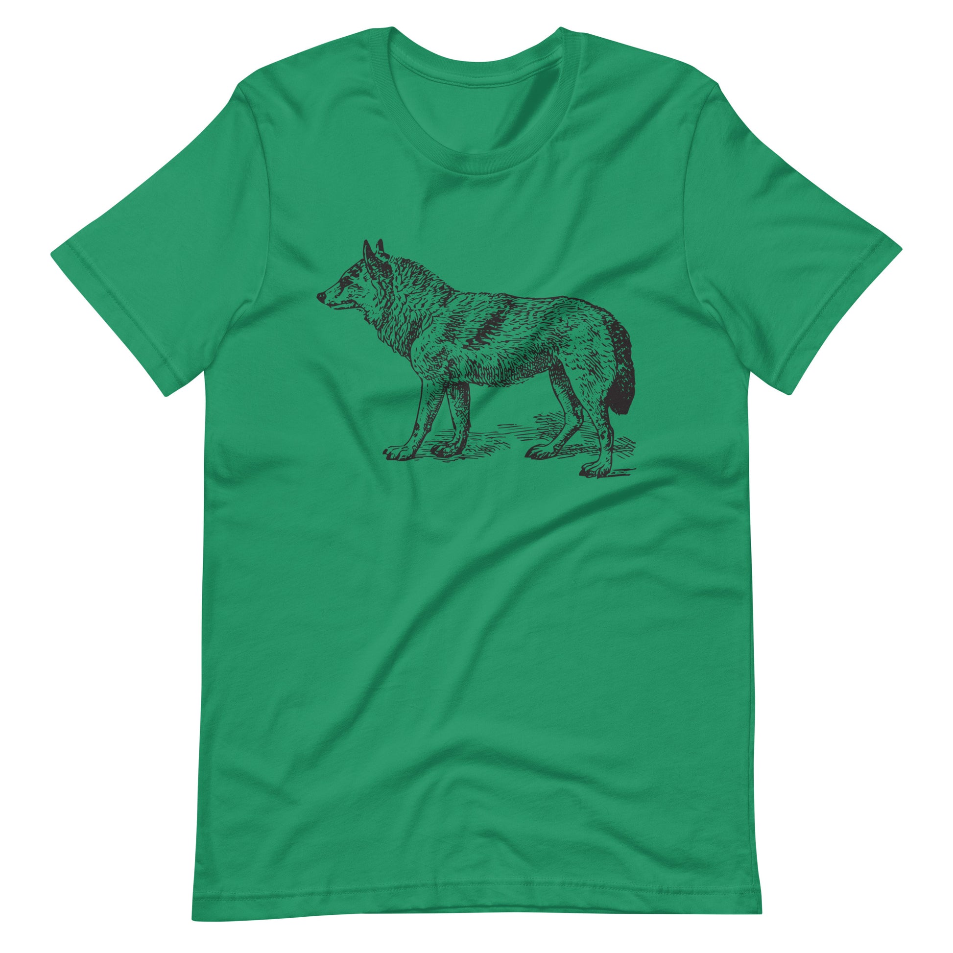 Printagon - Japanese Wolf - Unisex T-shirt - Kelly / XS