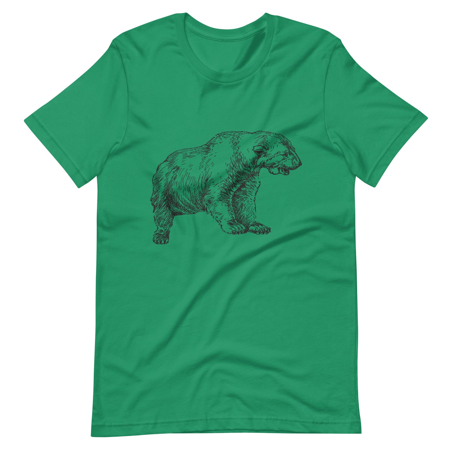 Printagon - Arctotherium Bear - Unisex T-shirt - Kelly / XS