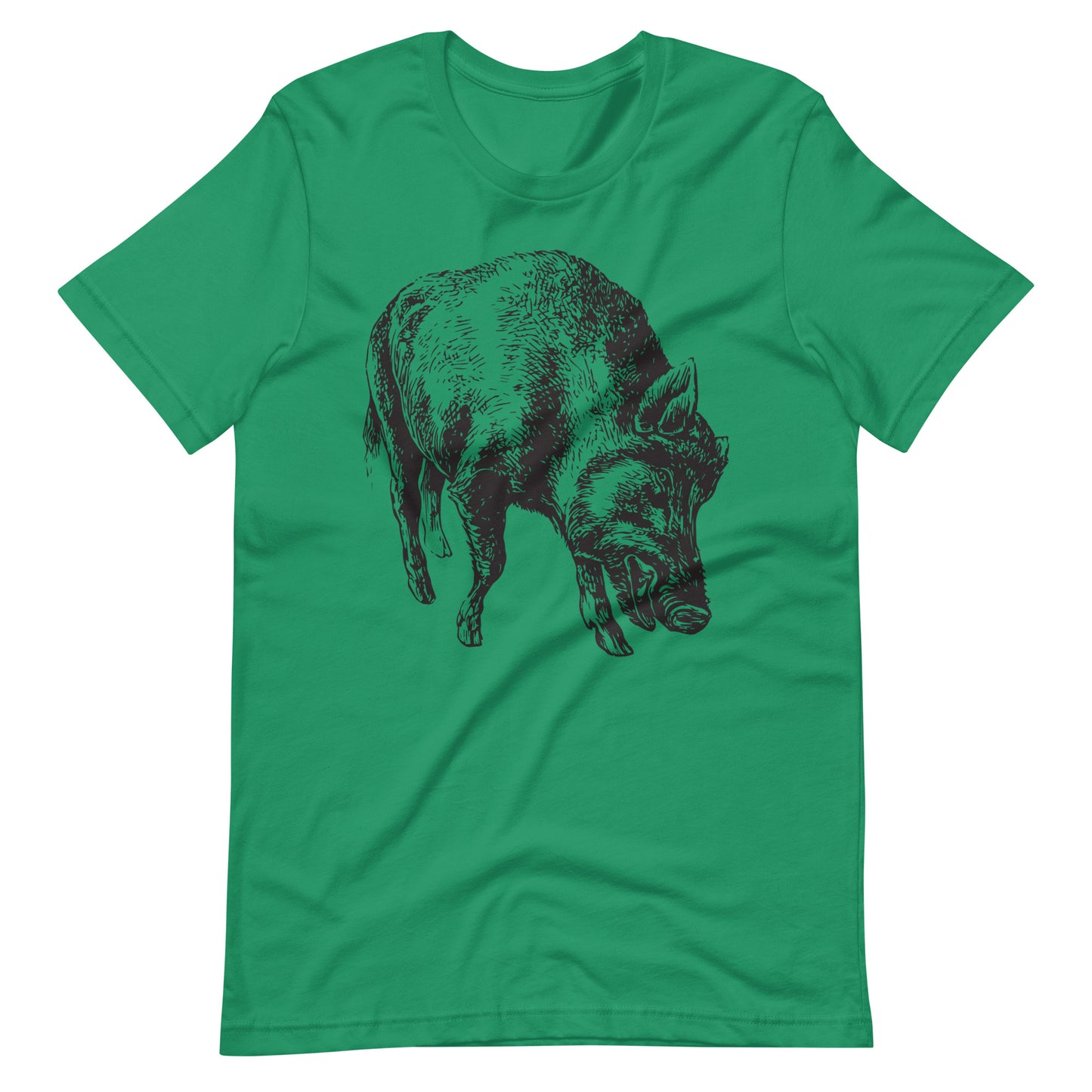 Printagon - Wild Boar - Unisex T-shirt - Kelly / XS