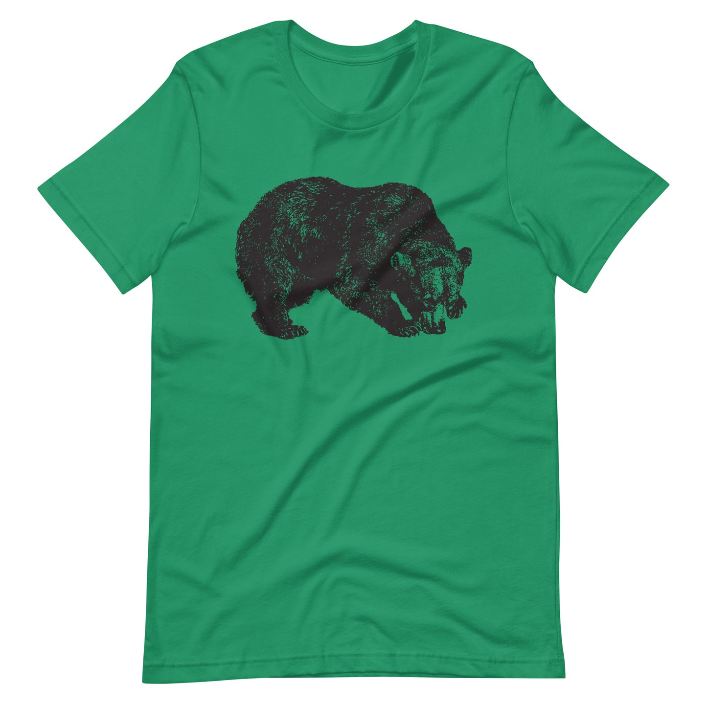 Printagon - American Black Bear - Unisex T-shirt - Kelly / XS