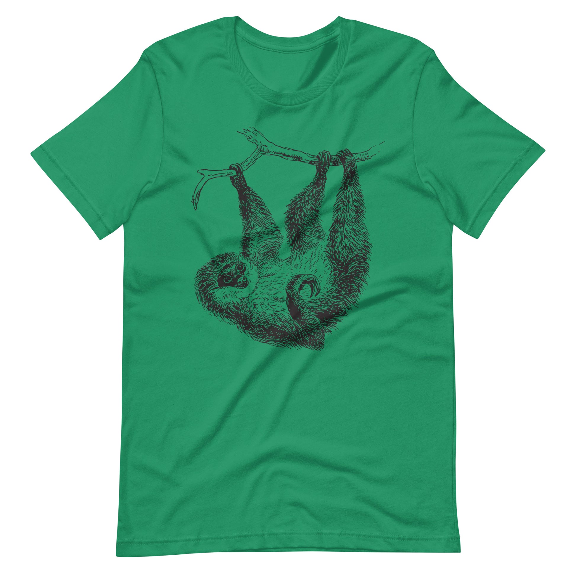 Printagon - Sloth - Unisex T-shirt - Kelly / XS