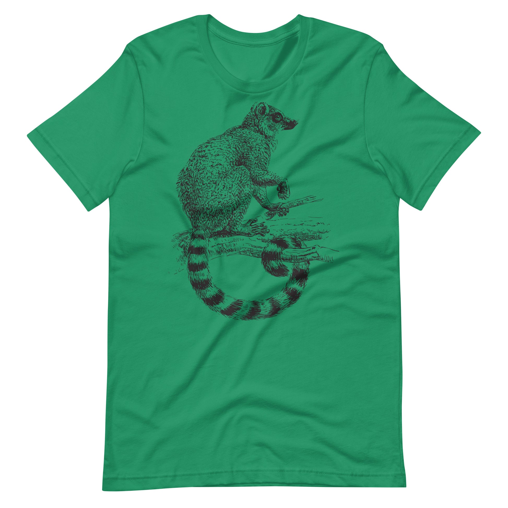 Printagon - Raccoon - Unisex T-shirt - Kelly / XS