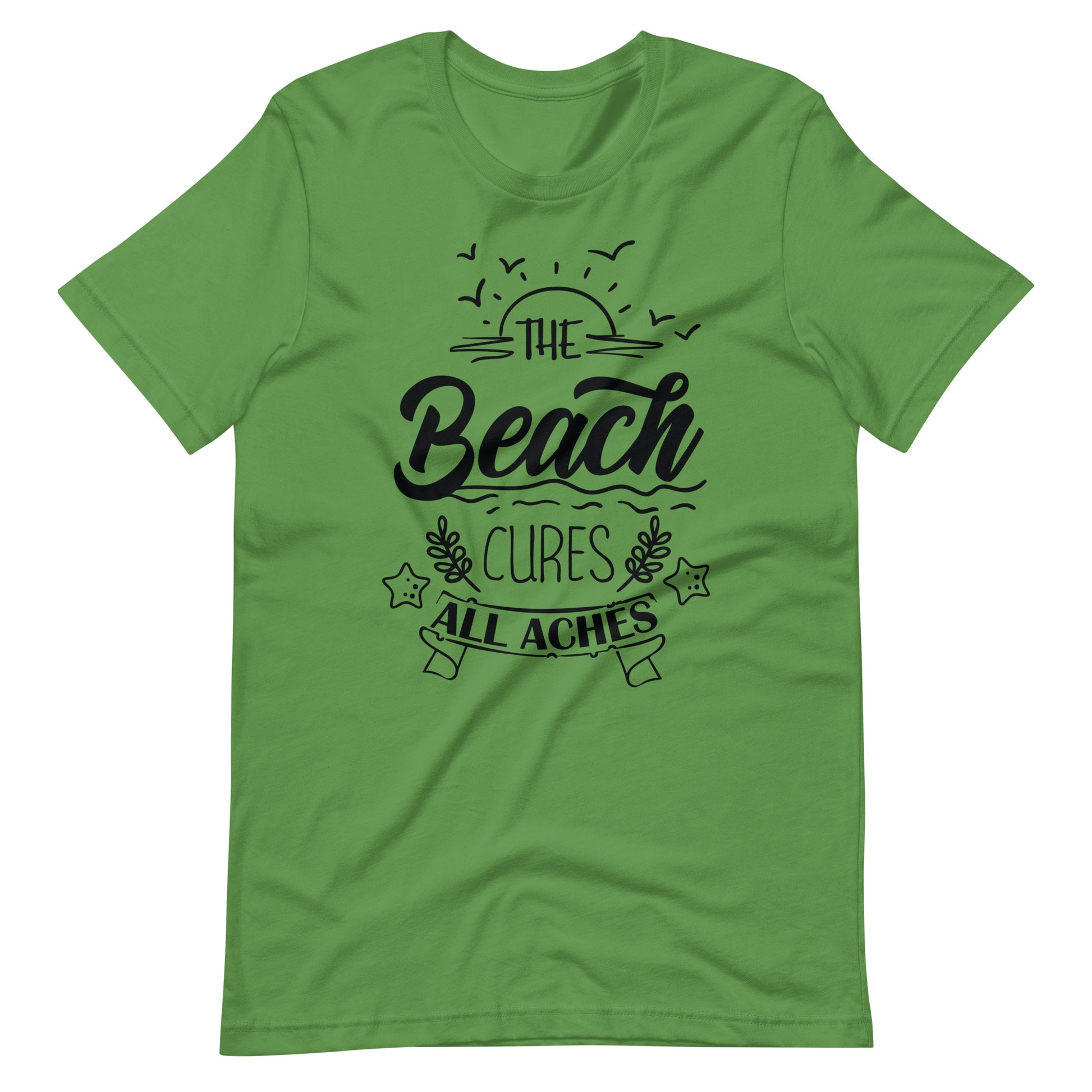 Printagon - Beach Cure All Aches - Unisex T-shirt - Leaf / S