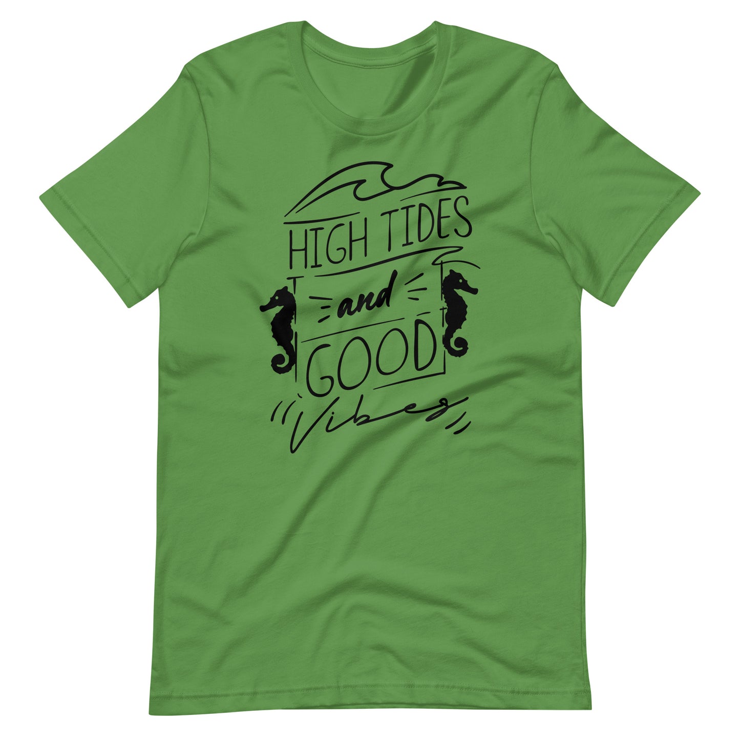 Printagon - High Tides And Good Vibes - Unisex T-shirt - Leaf / S