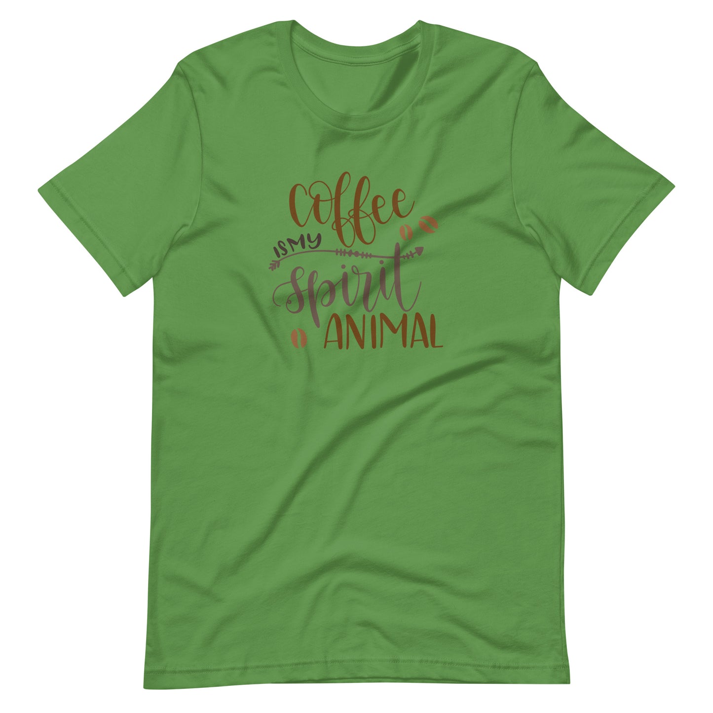 Printagon - Coffee Is My Spirit Animal 002 - Unisex T-shirt - Leaf / S