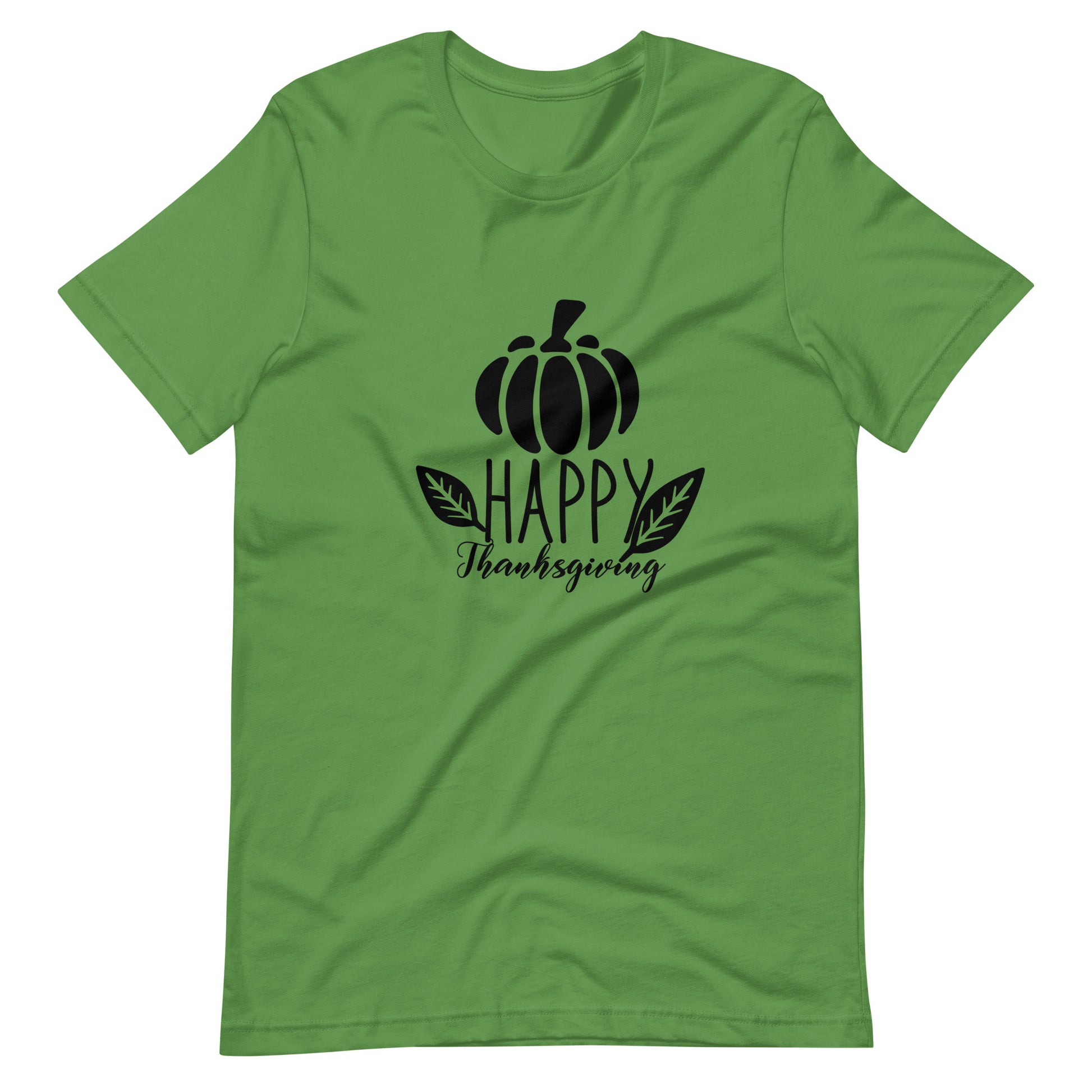 Printagon - Happy Thanks Giving 001 - Unisex T-shirt - Leaf / S