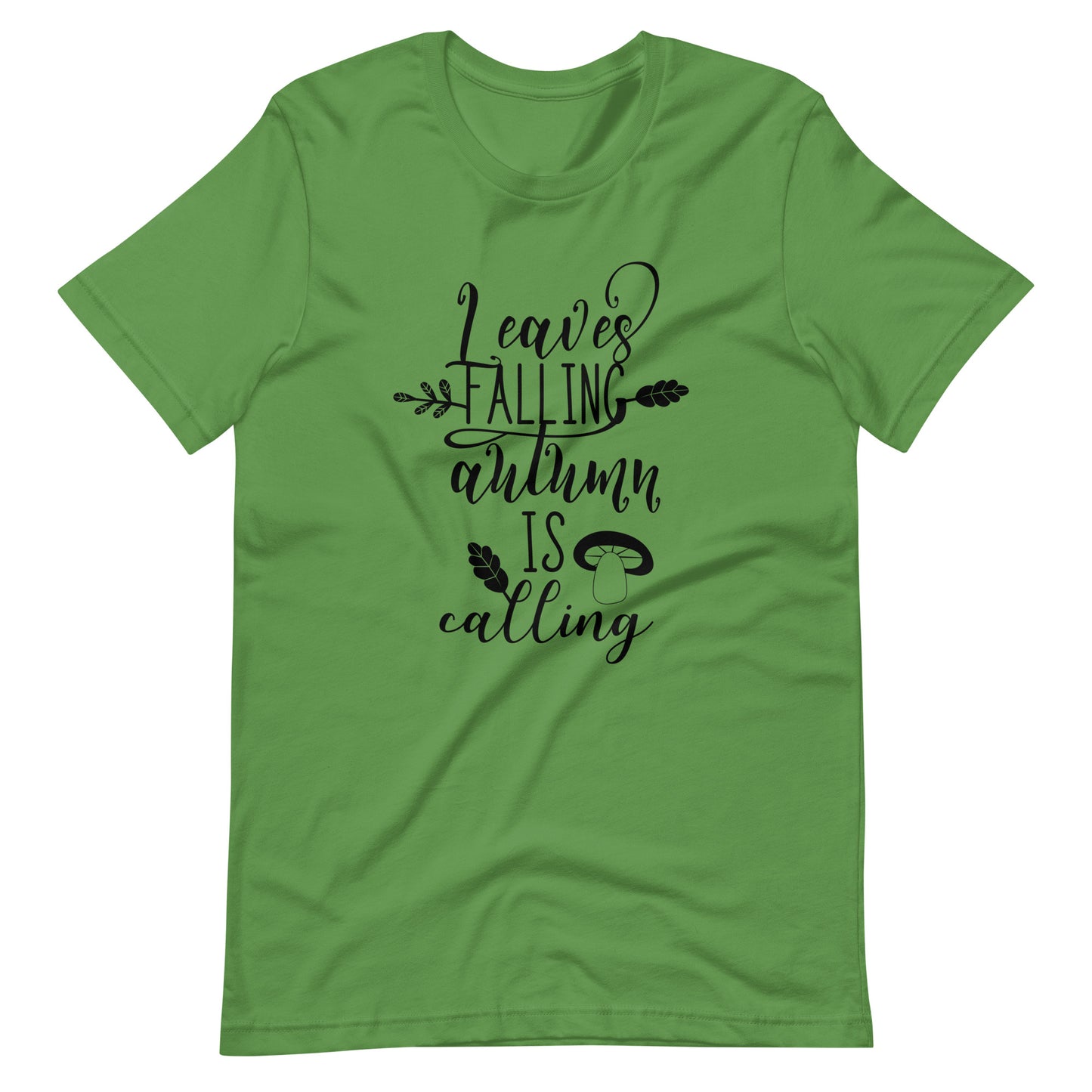 Printagon - Leaves Falling Autumn Is Calling - Unisex T- shirt - Leaf / S