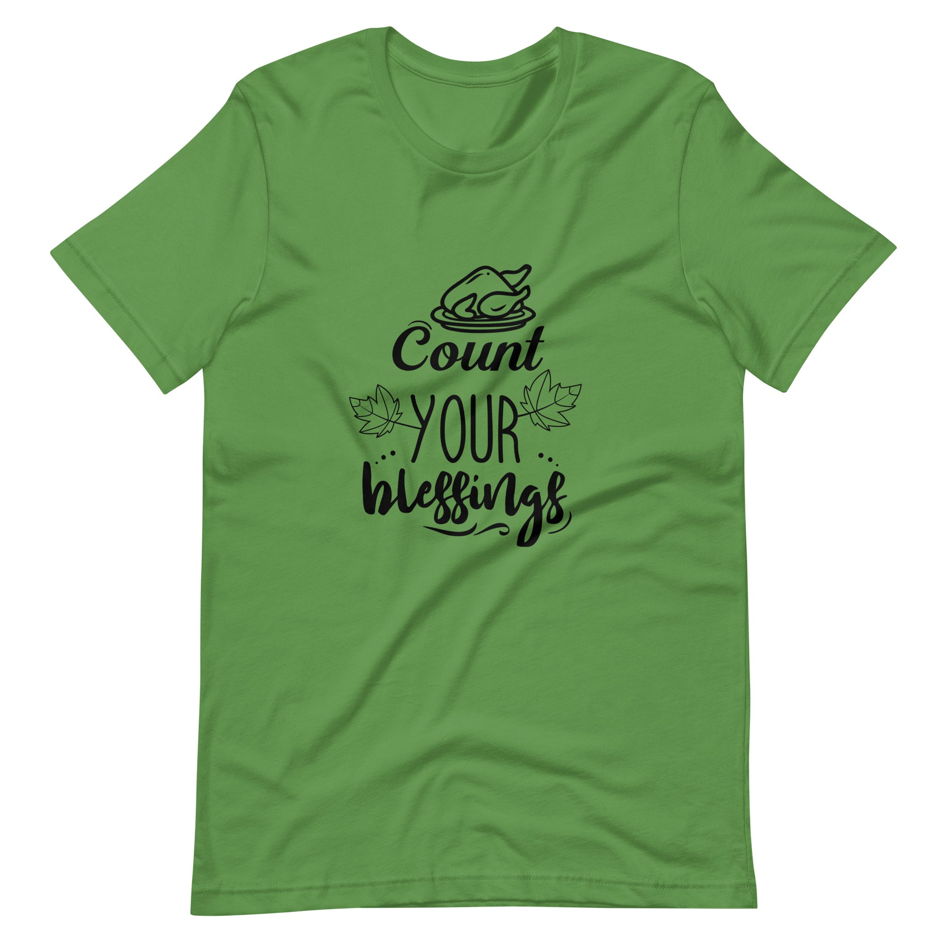 Printagon - Count Your Blessings 002 - Unisex T-shirt - Leaf / S