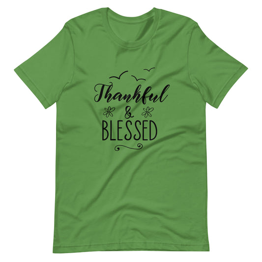 Thankful & Blessed 004 - Unisex T-shirt - Leaf / S Printagon