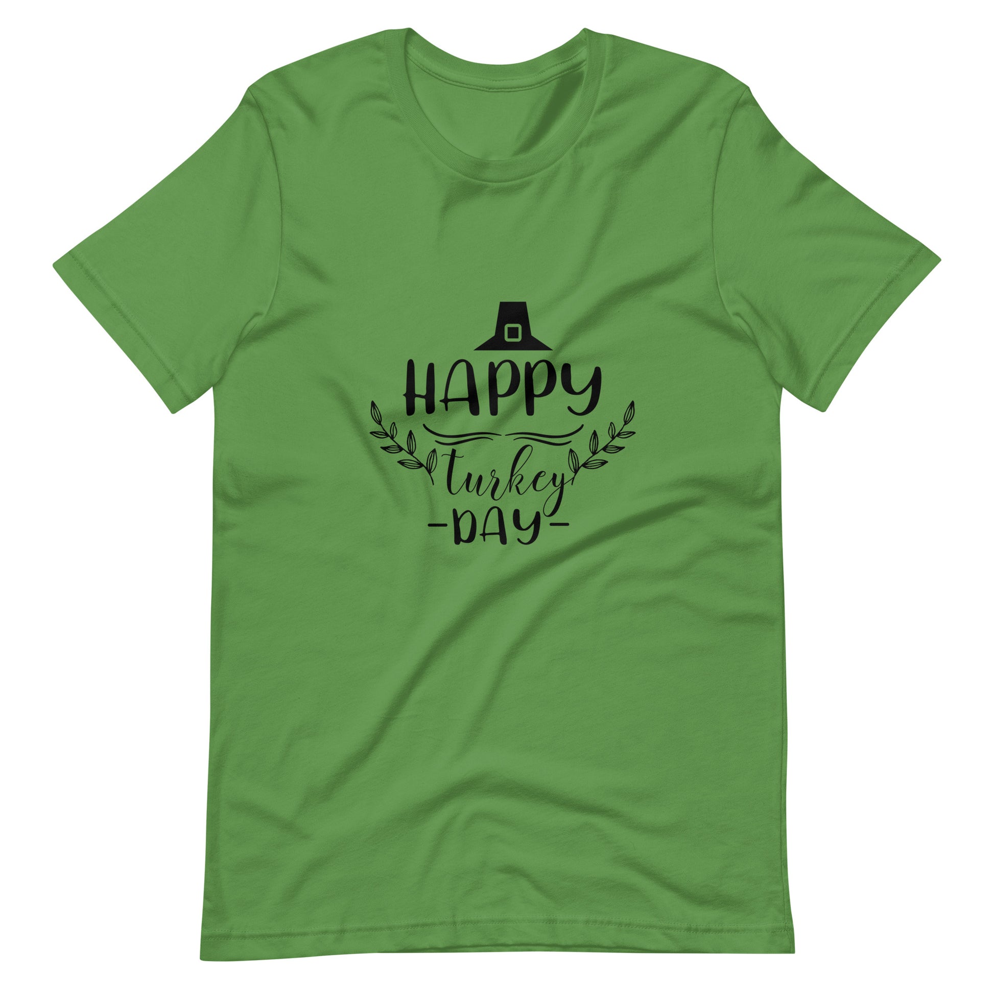 Printagon - Happy Turkey Day - Unisex T-shirt - Leaf / S