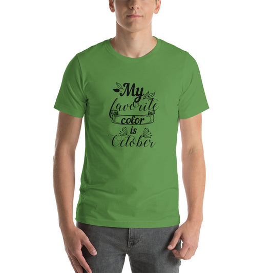 Printagon - My Favorite Color Is October - Unisex T-shirt -