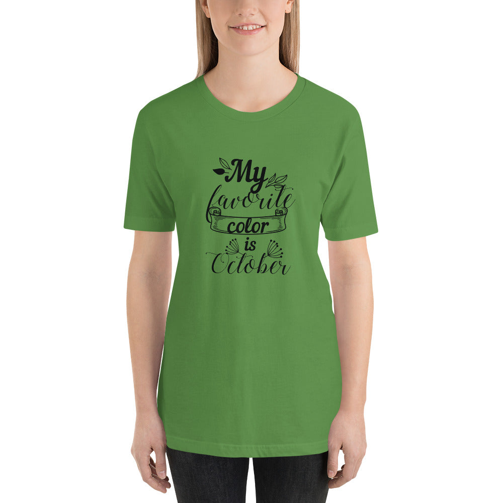 Printagon - My Favorite Color Is October - Unisex T-shirt -