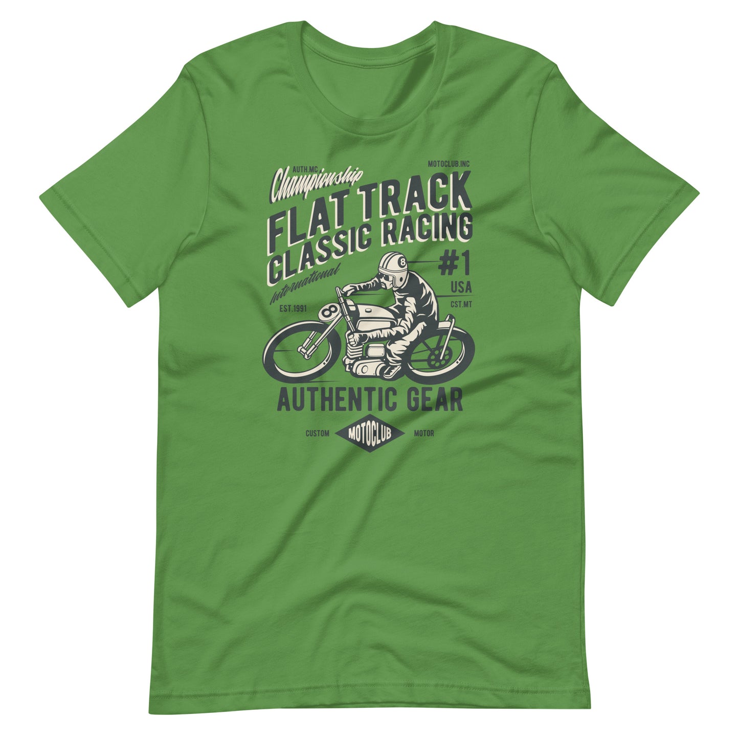 Printagon - Flat Track Classic Racing - T-shirt - Leaf / S