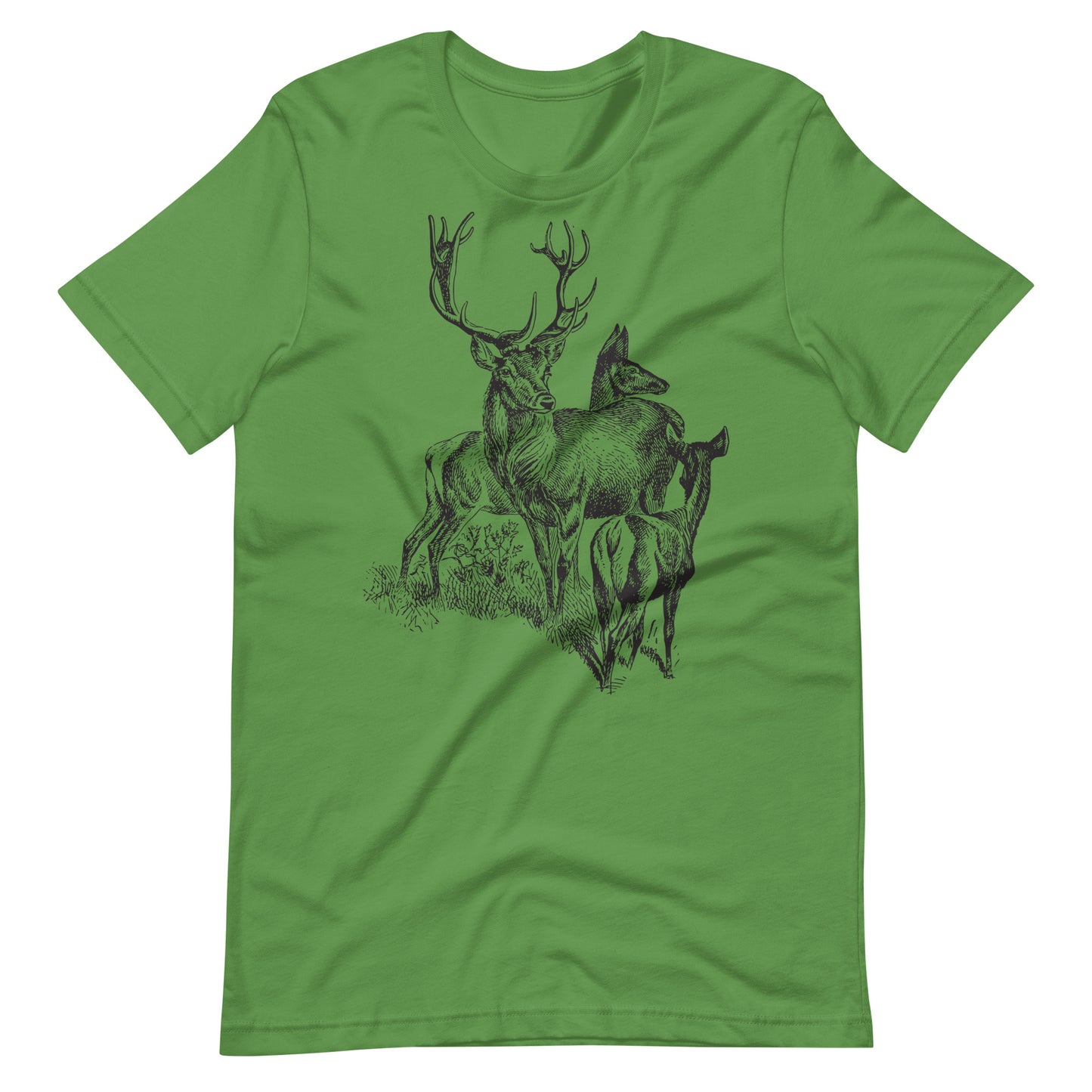 Printagon - Deer and Friends - Unisex T-shirt - Leaf / S